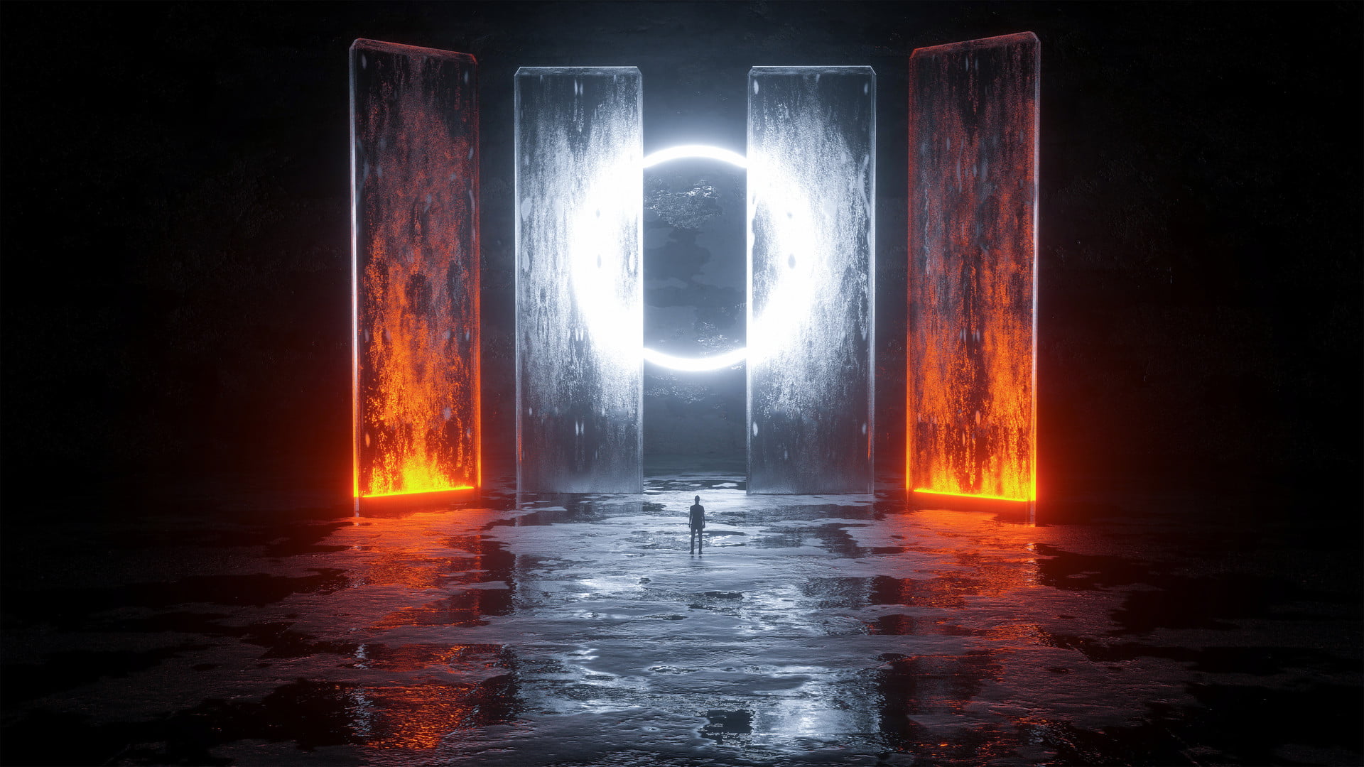 digital art artwork fantasy landscape lights 2k