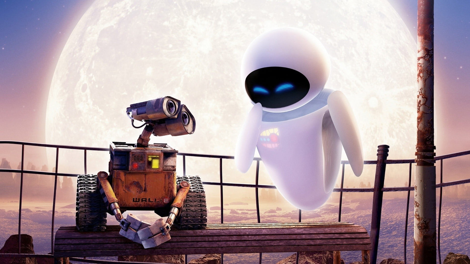 Disney Wall E and Eve Pixar WALL Eva Moon robot 2k