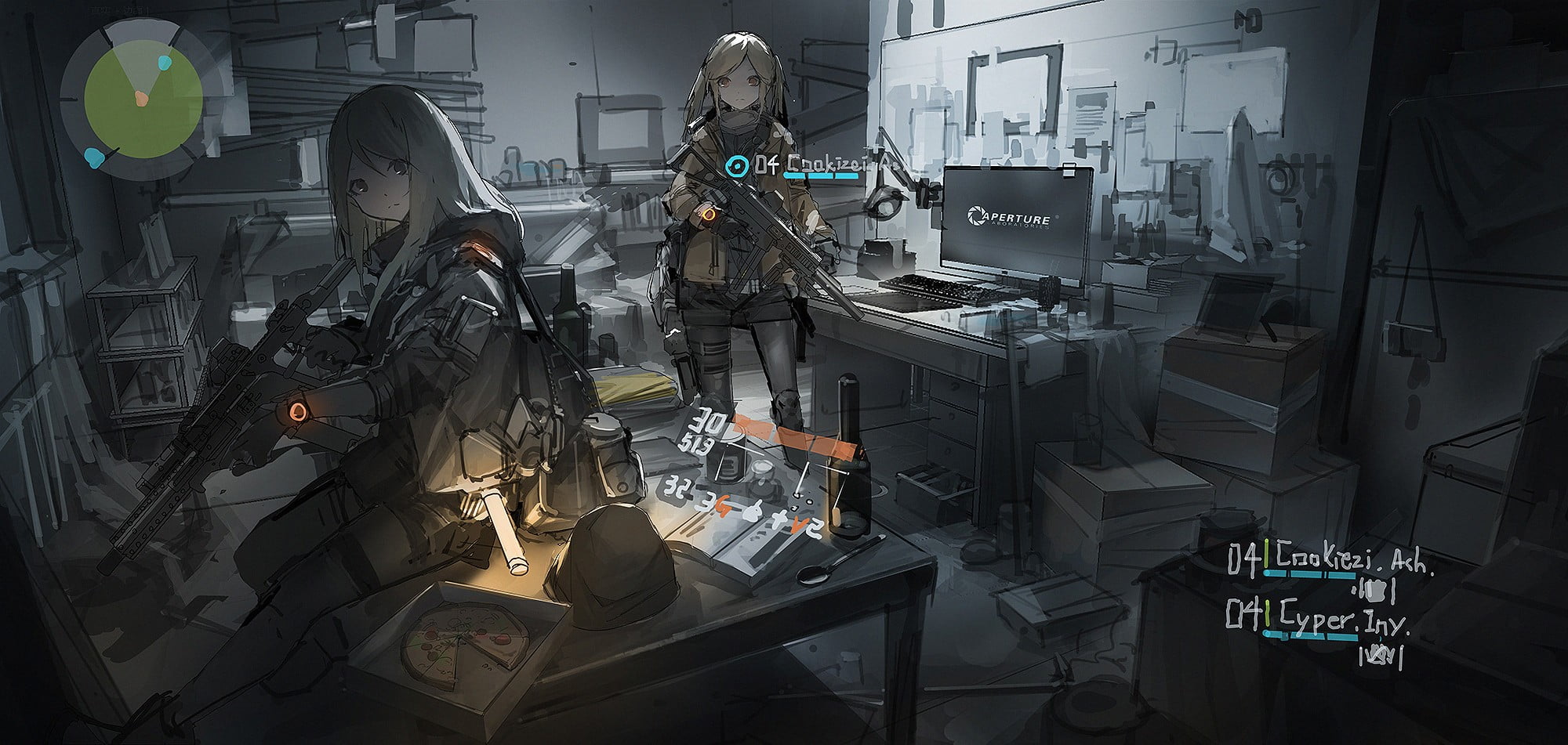 female holding gun digital wallpaper anime girls Tom Clancy's The Division 2k