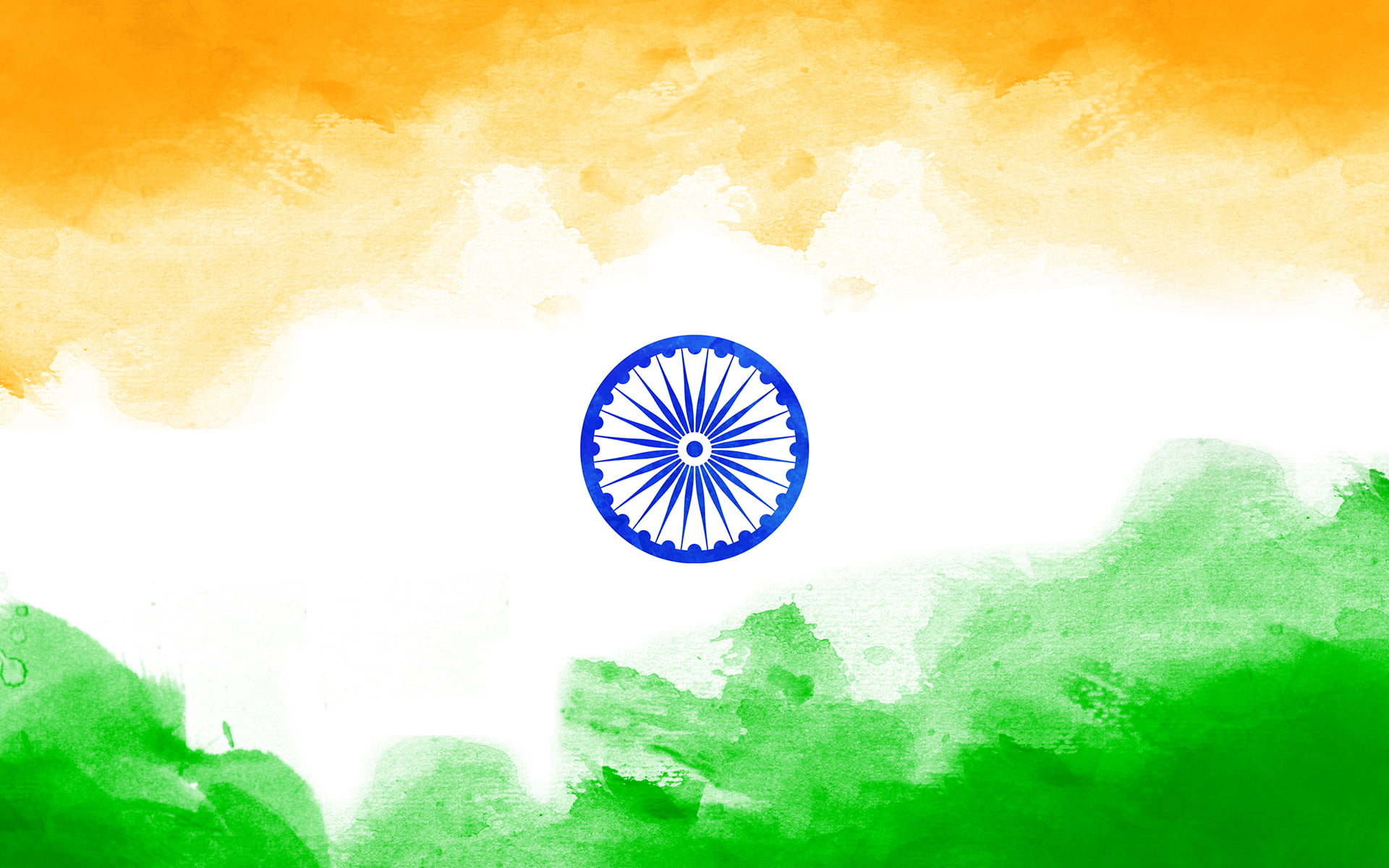 Independence Day Tiranga Water Color flag of India Festivals Holidays 2k