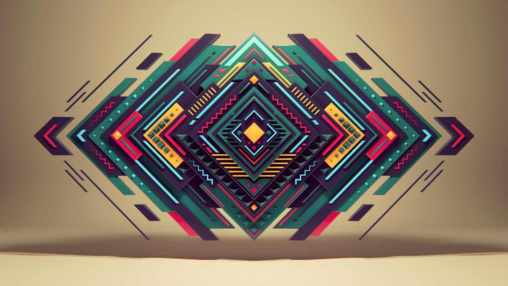 multicolored diamond wallpaper green and red digital art abstract 2k