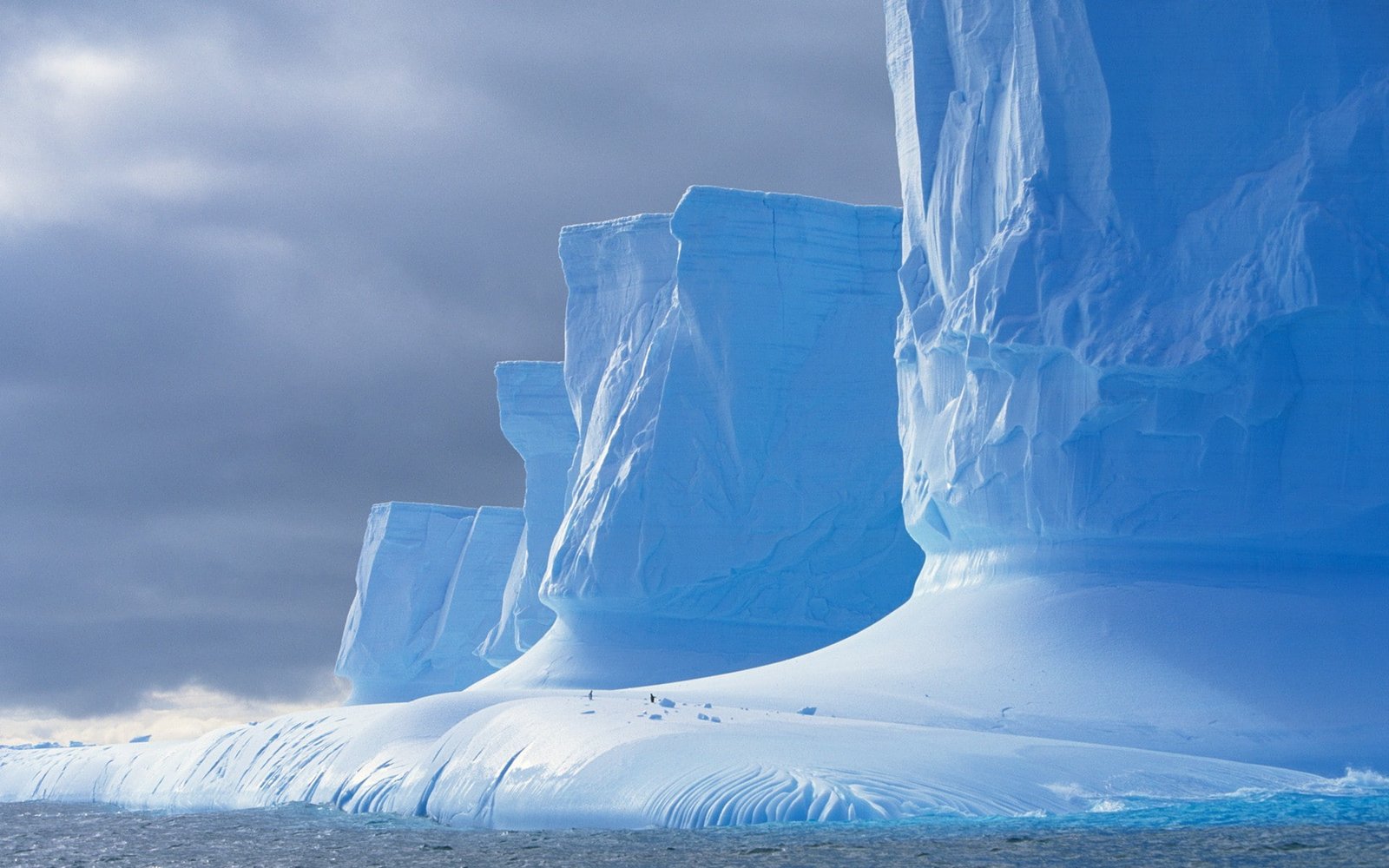 nature ice landscape iceberg Antarctica winter mountains 2k