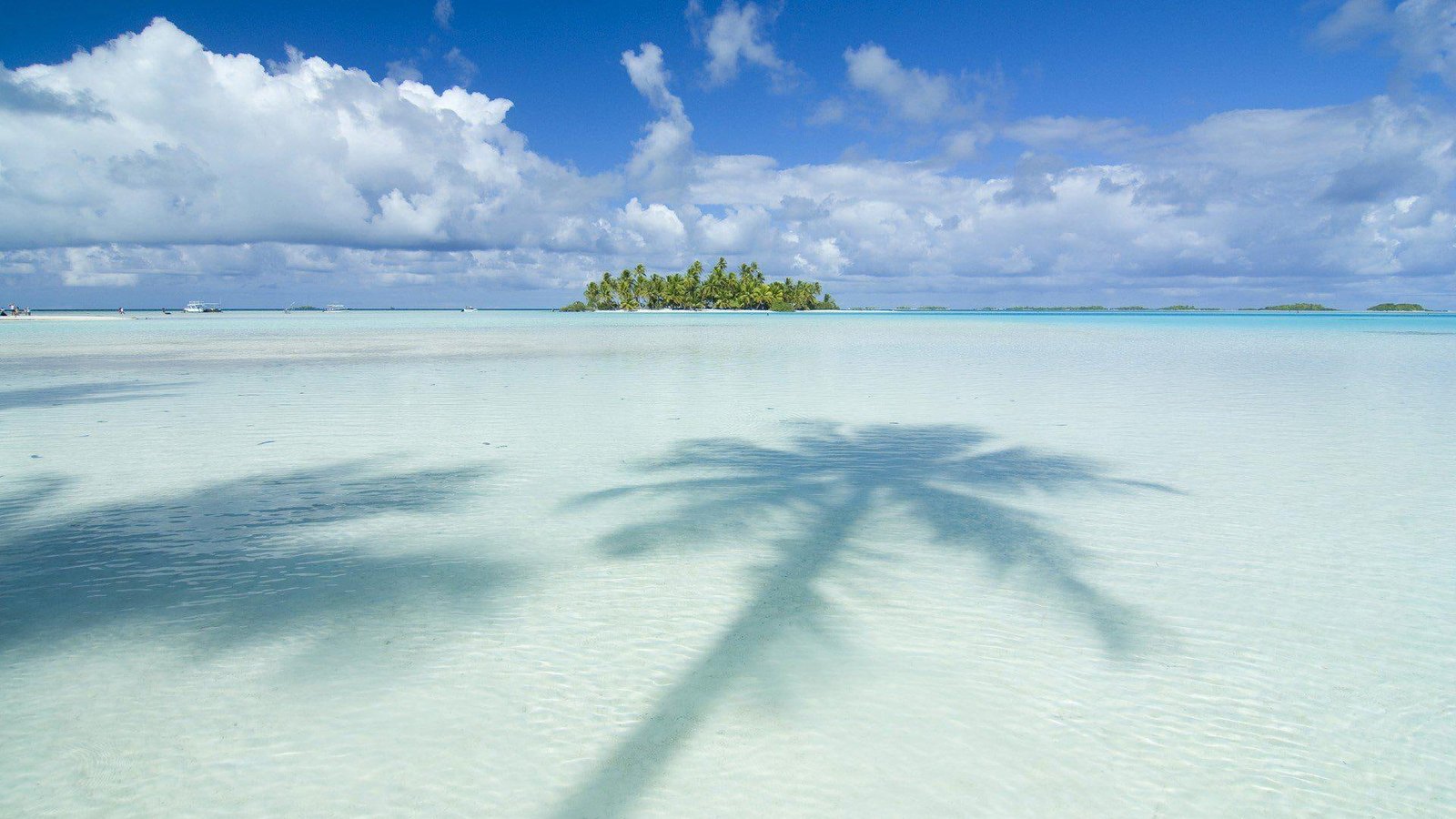 Ocean Clouds Nature Islands Palm Trees Tahiti Skyscapes Beaches Background Images 2k