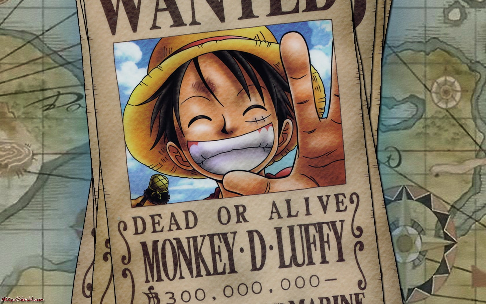 One Piece Monkey D Luffy anime text western script 2k