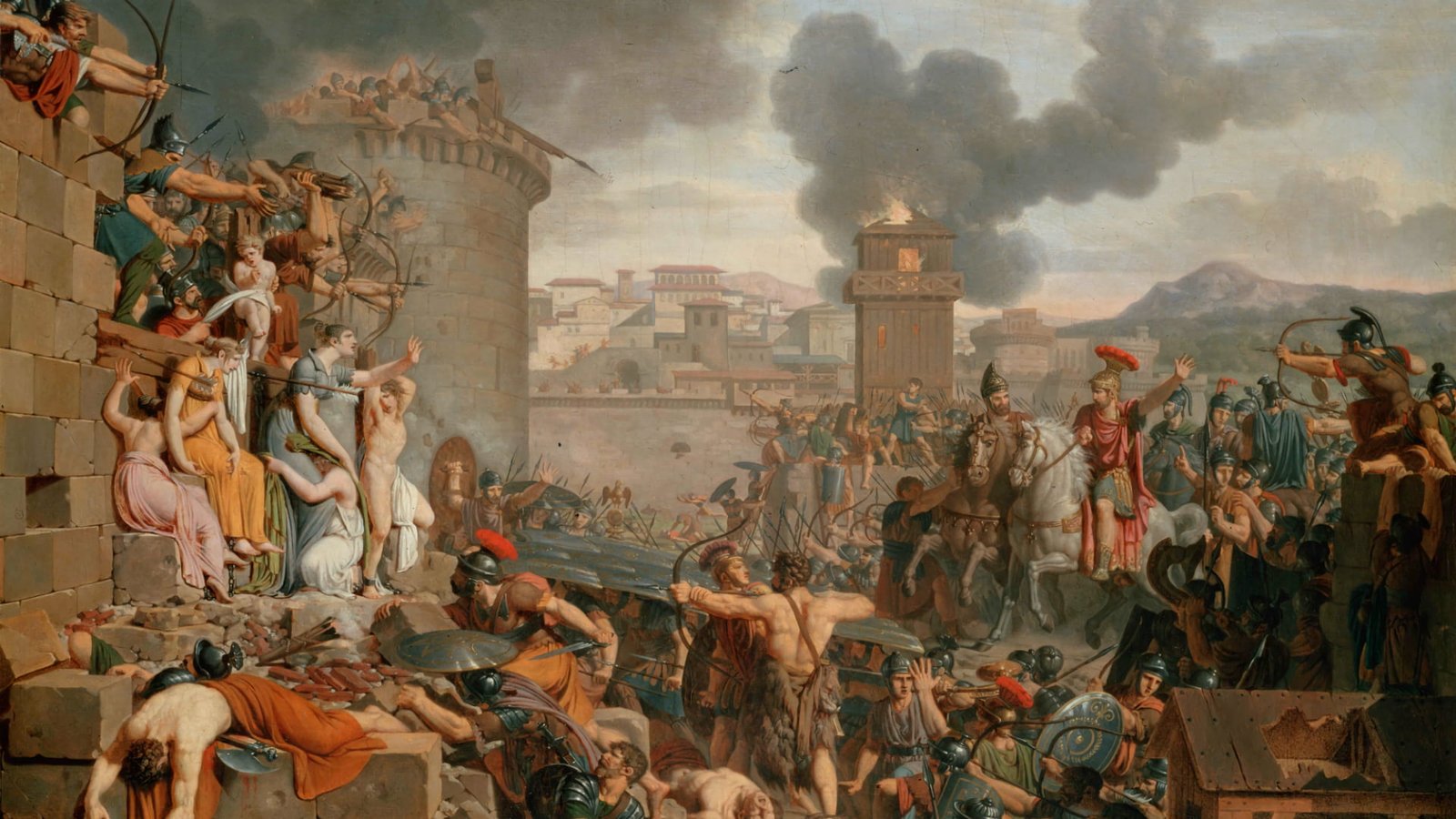 painting of war ancient greece classical art architecture 2k