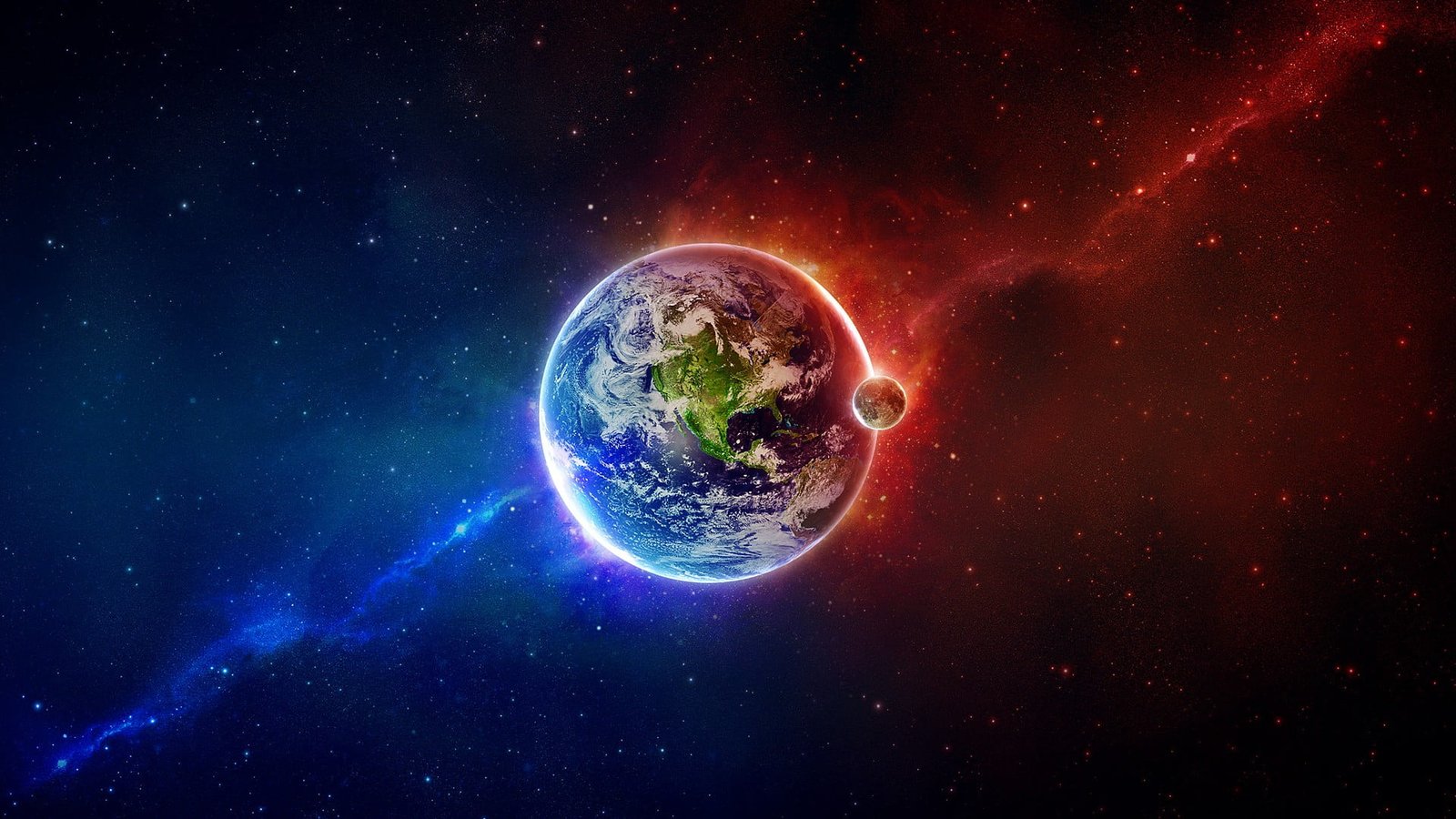 planet earth wallpaper space abstract colorful universe art 2k