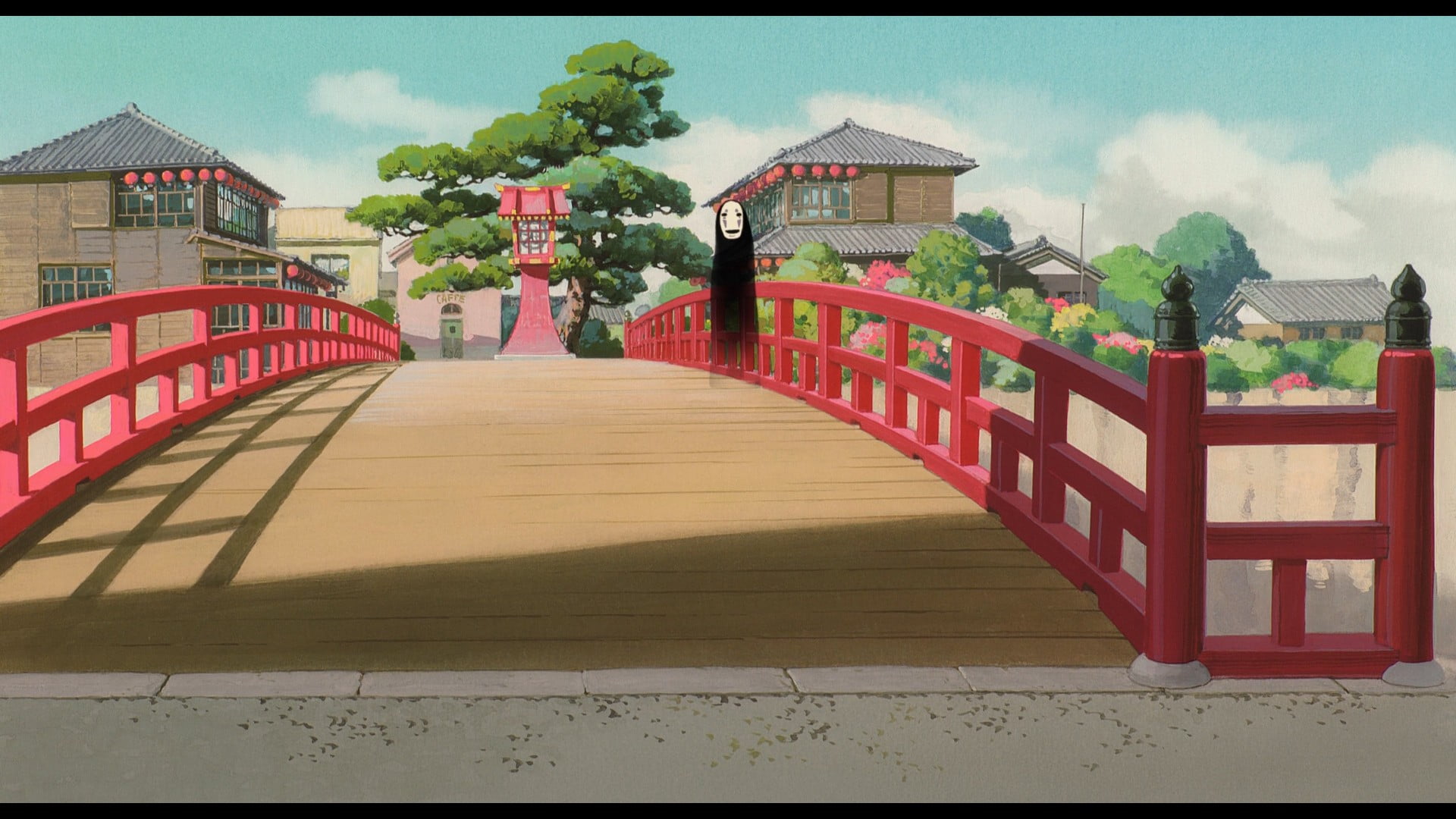 shinigami anime character Studio Ghibli Spirited Away architecture 2k