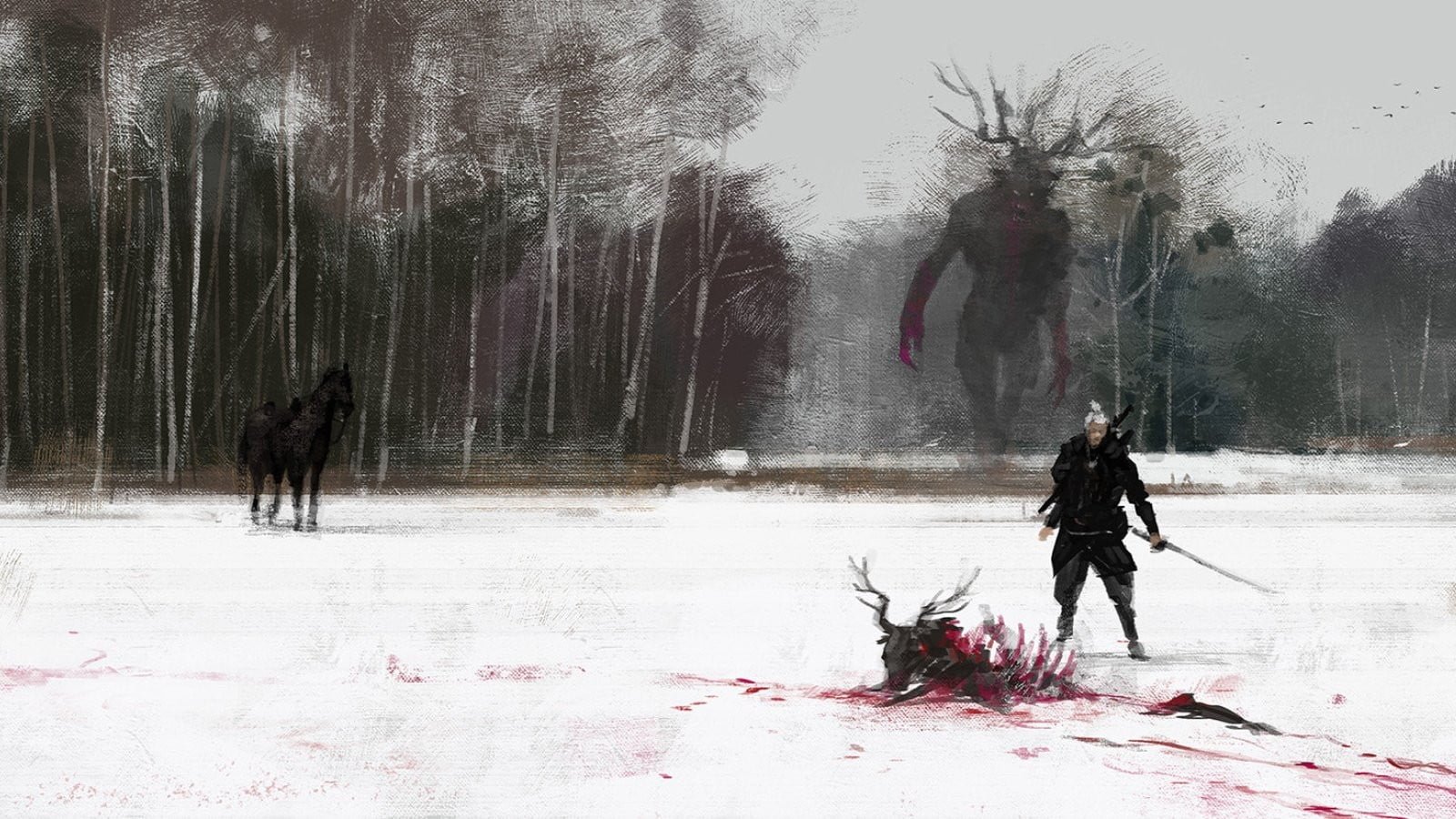 swordsman digital wallpaper artwork fantasy art The Witcher 3 Wild Hunt 2k
