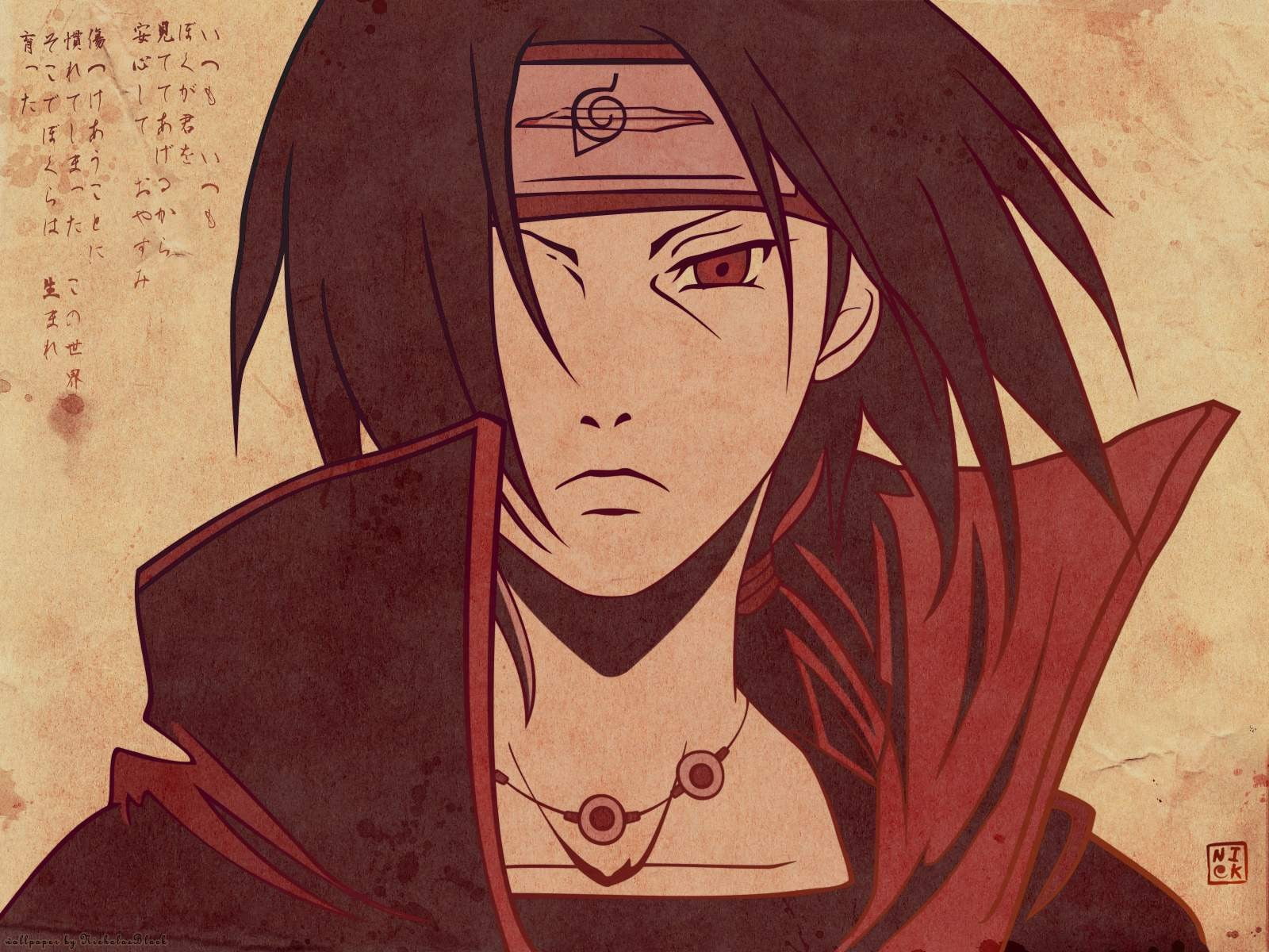 Uchiha Itachi wallpaper Naruto Shippuuden red eyes Akatsuki 2k