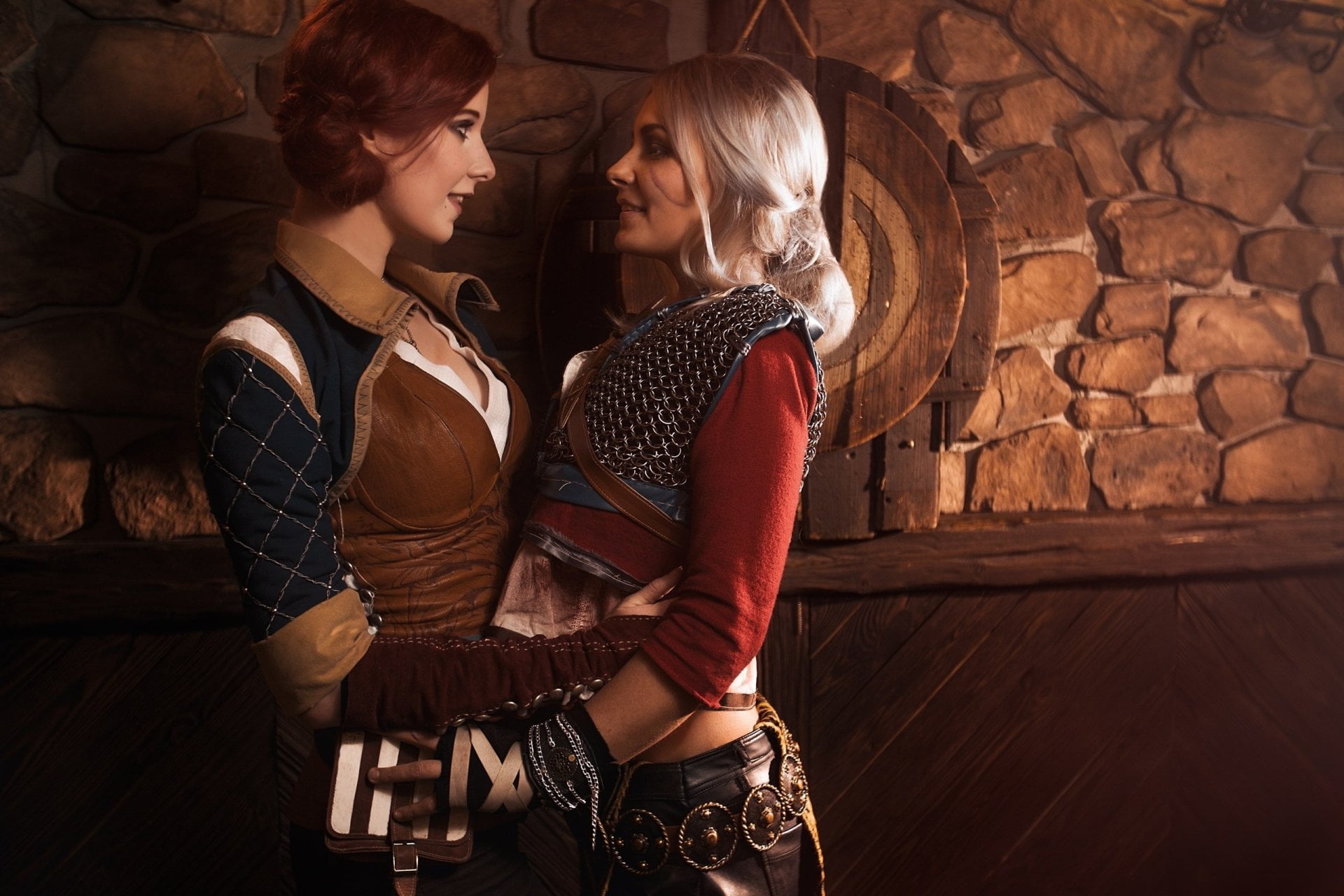 Women Cosplay Ciri The Witcher Triss Merigold two people 2k
