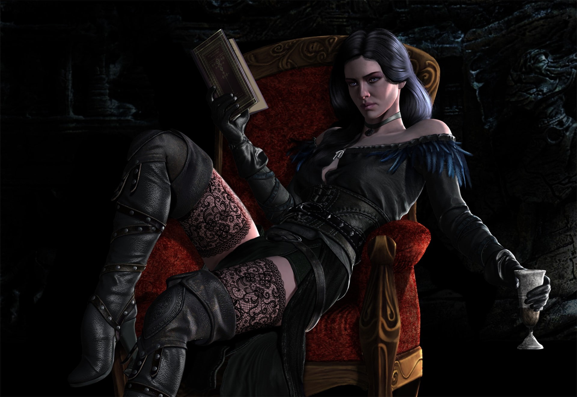 yennefer of vengerberg render video games the witcher 3 wild hunt fantasy girl 2k