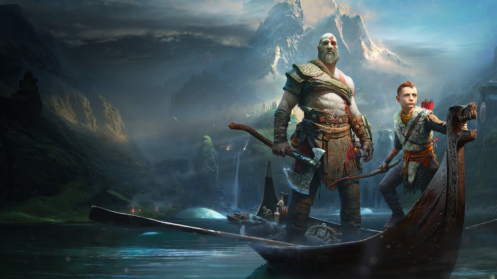 God of War Kratos water nautical vessel 2k