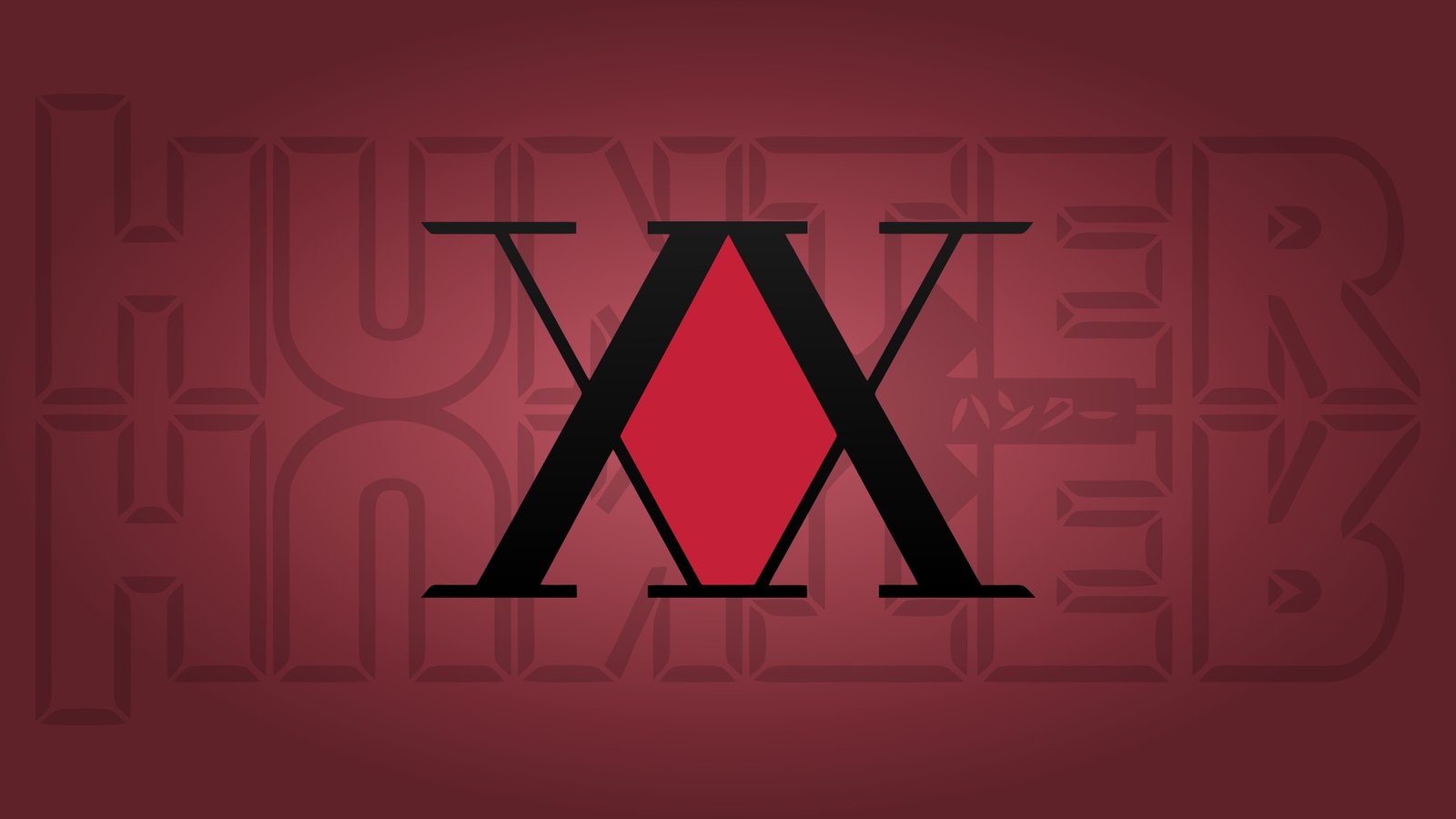 Hunter anime red background 2k 4k