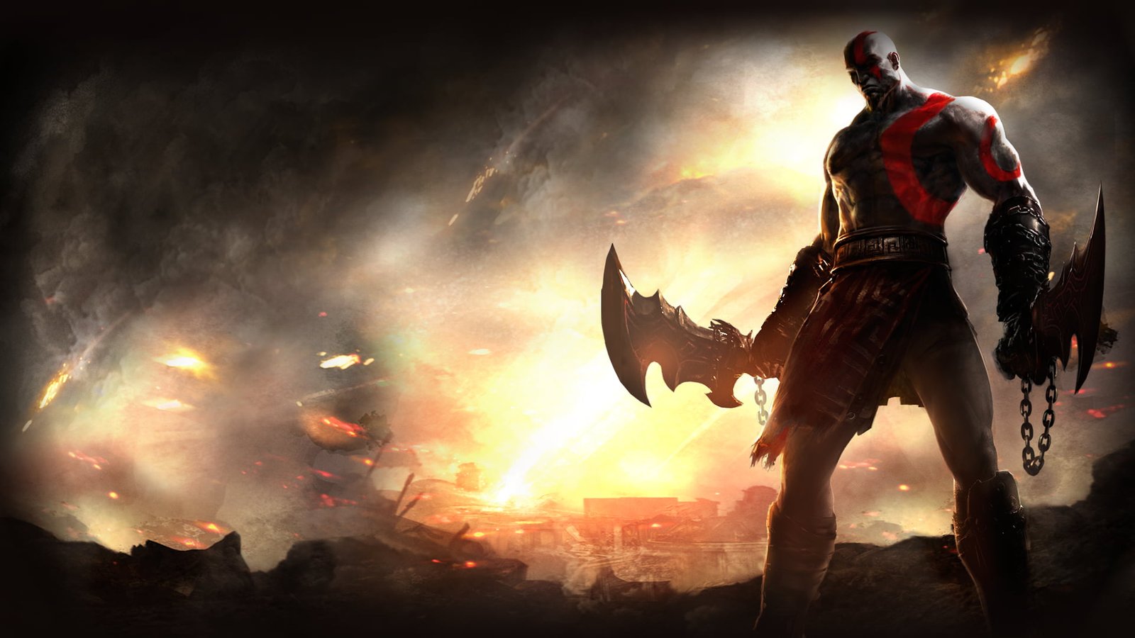 Kratos of Gods War digital wallpaper God video games 2k