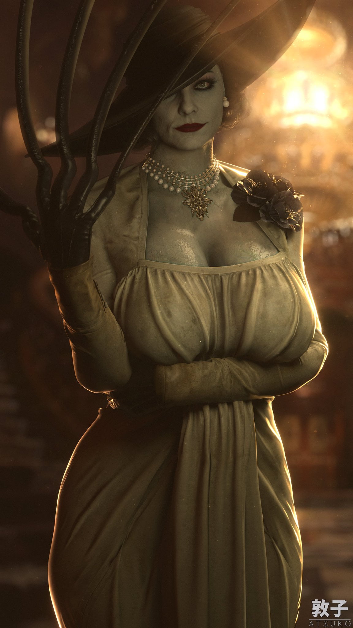 Jill Valentine Claire Redfield lady dimitrescu Resident Evil 2