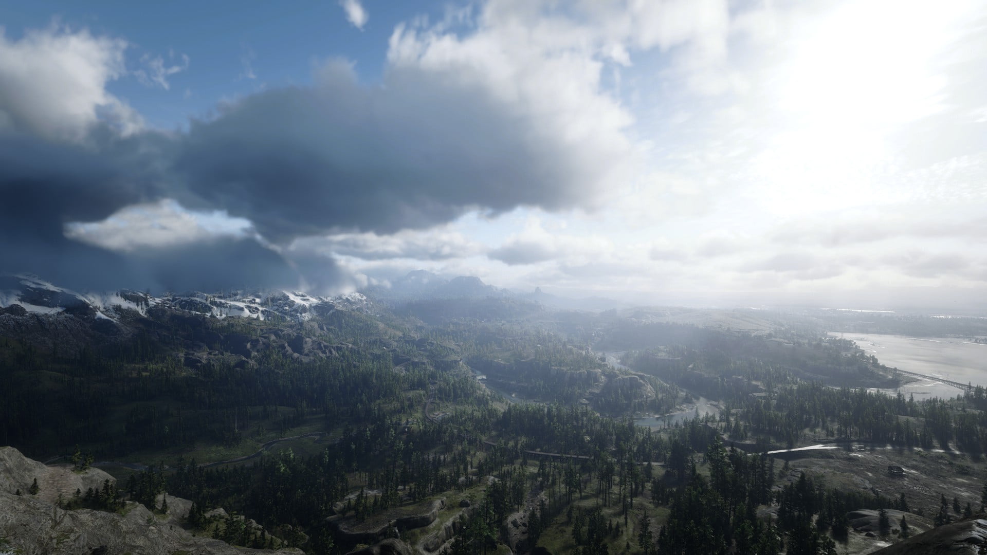 landscape Red Dead Redemption 2 nature mountains lake 2k