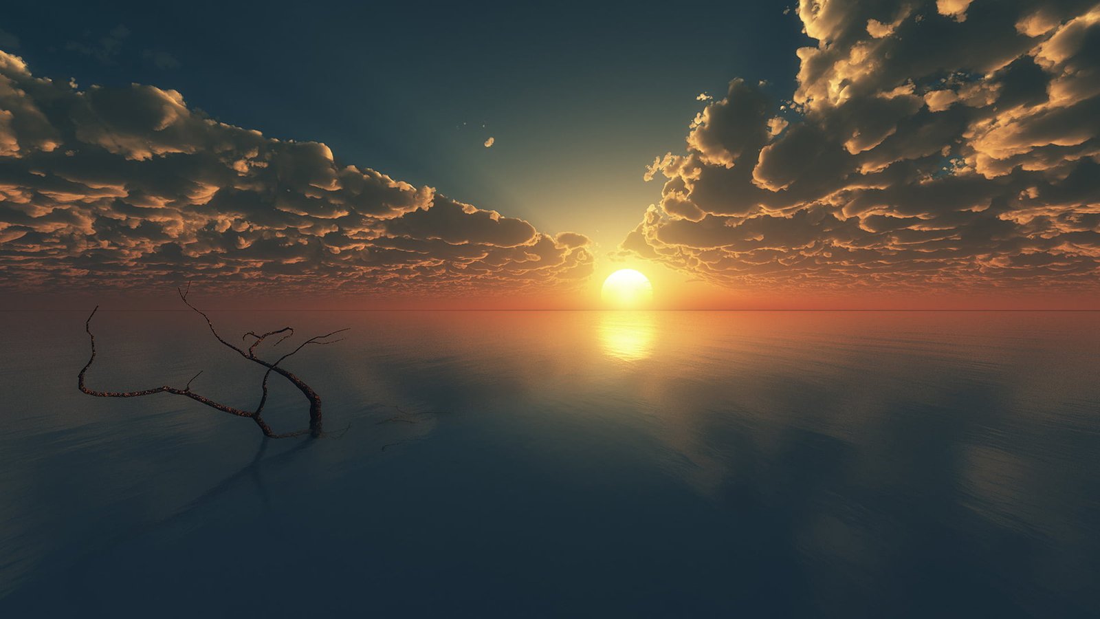 nature sun sunset sunrise sky star silhouette water 2k