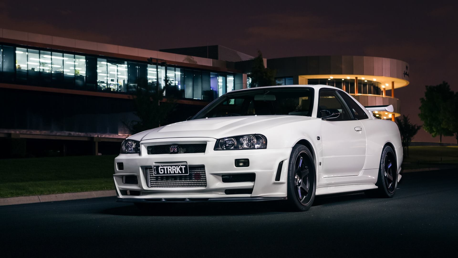 Nissan Skyline GT R JDM Japanese cars white mode of transportation 2k