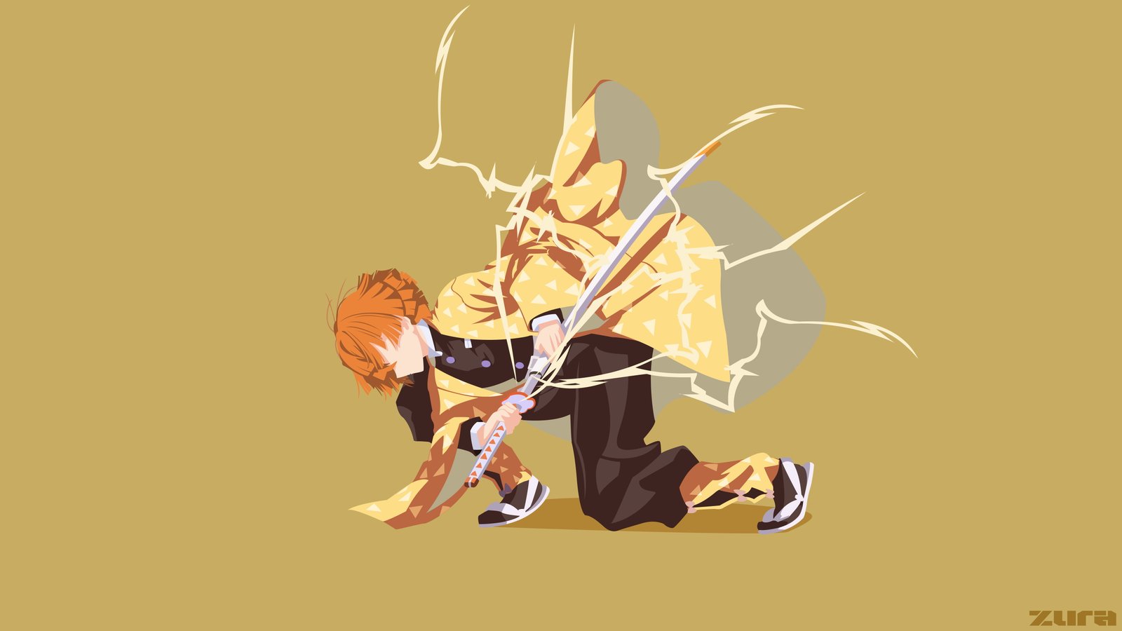 Anime Demon Slayer Kimetsu no Yaiba Zenitsu Agatsuma 2k 4k 5k