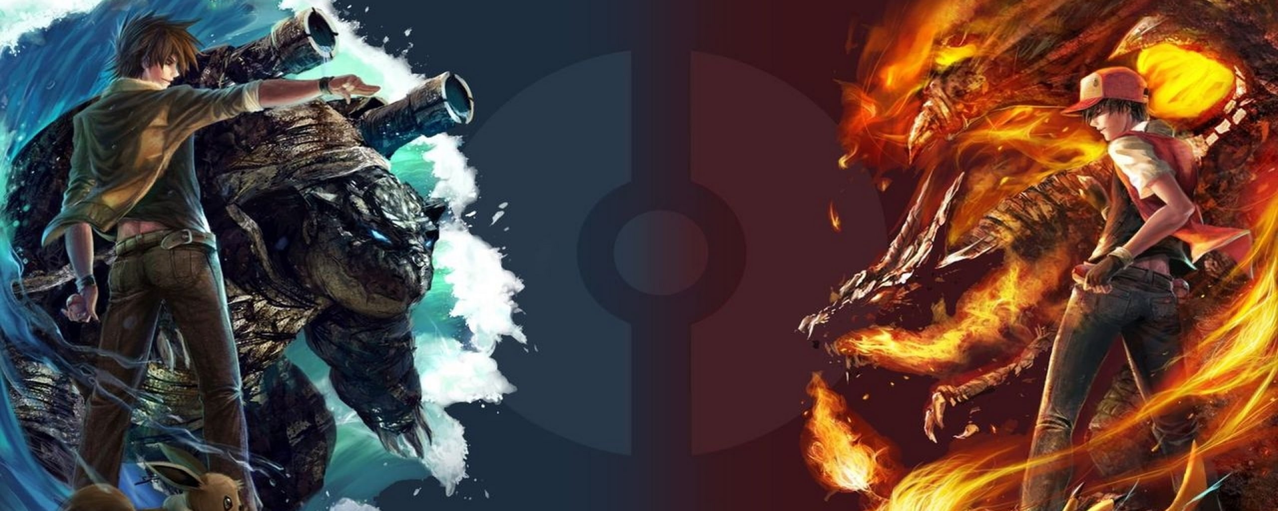 anime dual monitor multi screen widescreen 2k