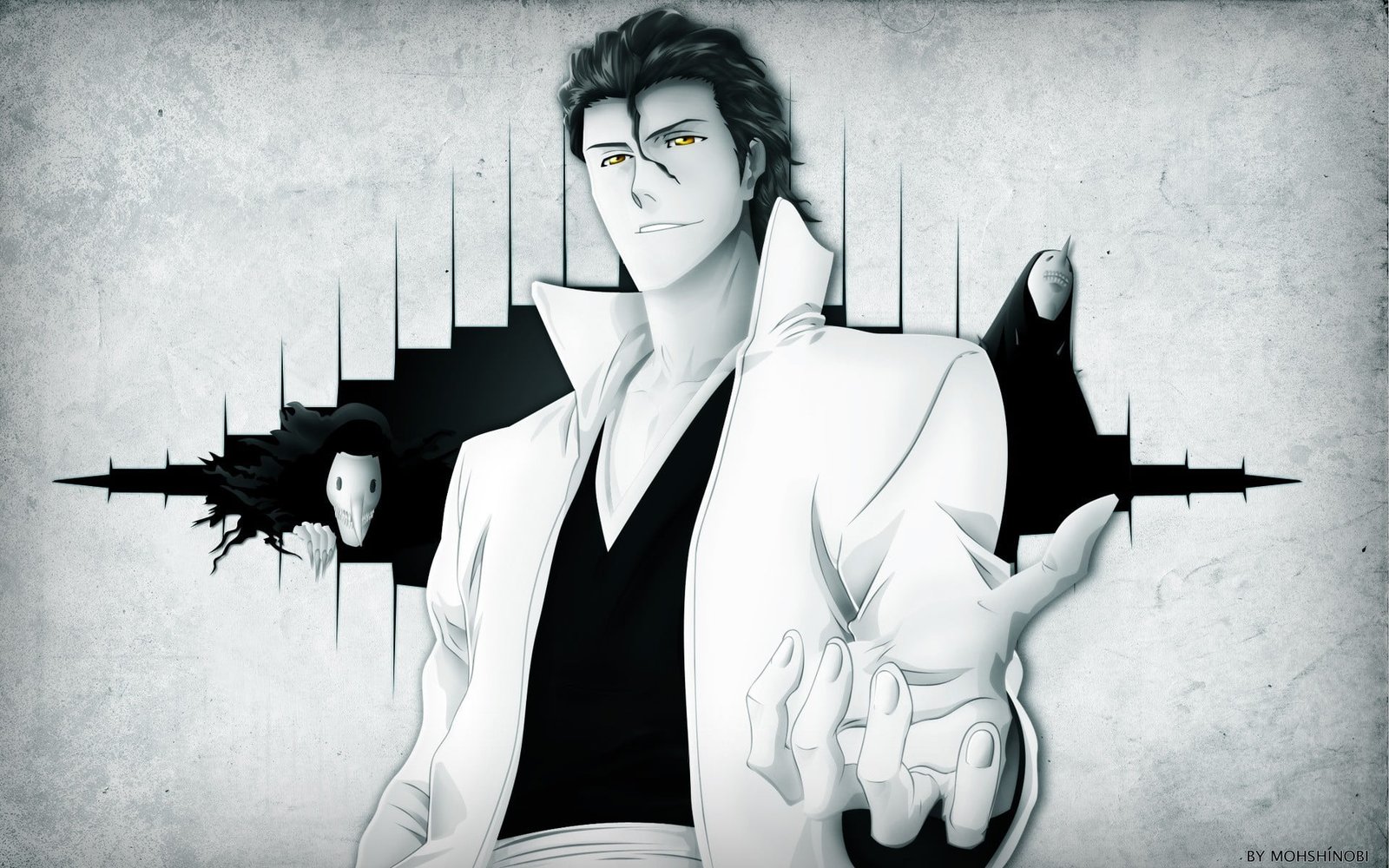 Bleach Sousuke Aizen anime boys one person young adult 2k