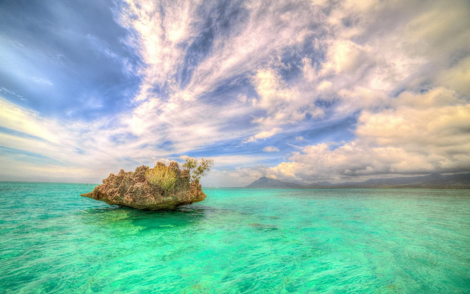 body of water landscape nature rock island sea turquoise 2k