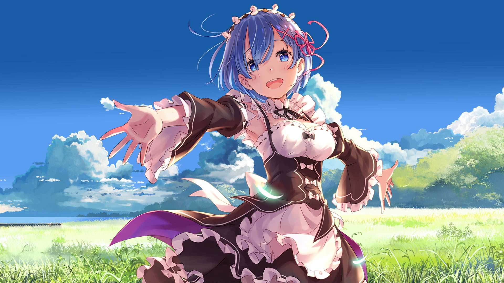 blue haired female anime character girls Re Zero Kara Hajimeru Isekai Seikatsu 2k