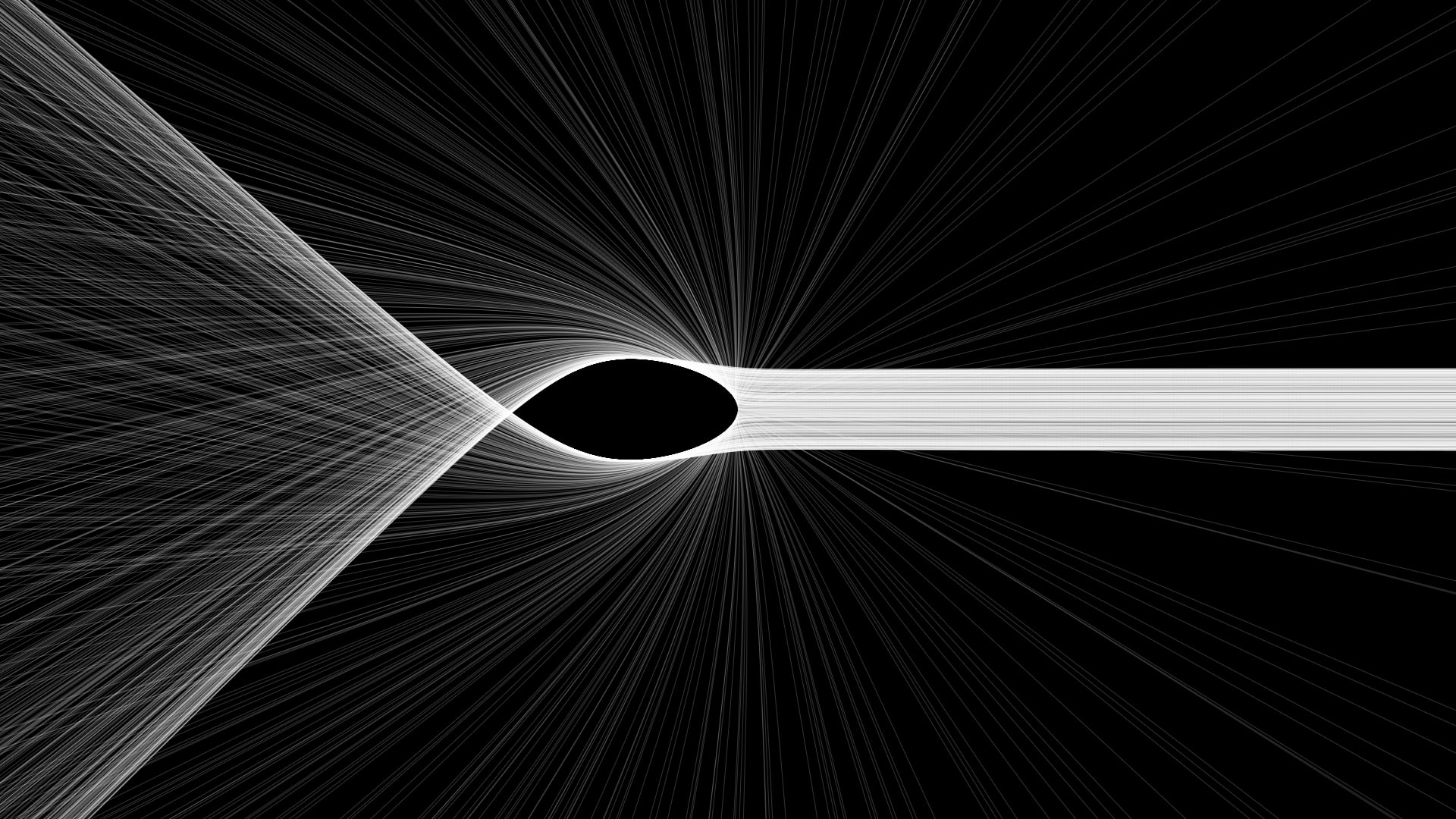 digital art dark lines abstract pattern black background 2k