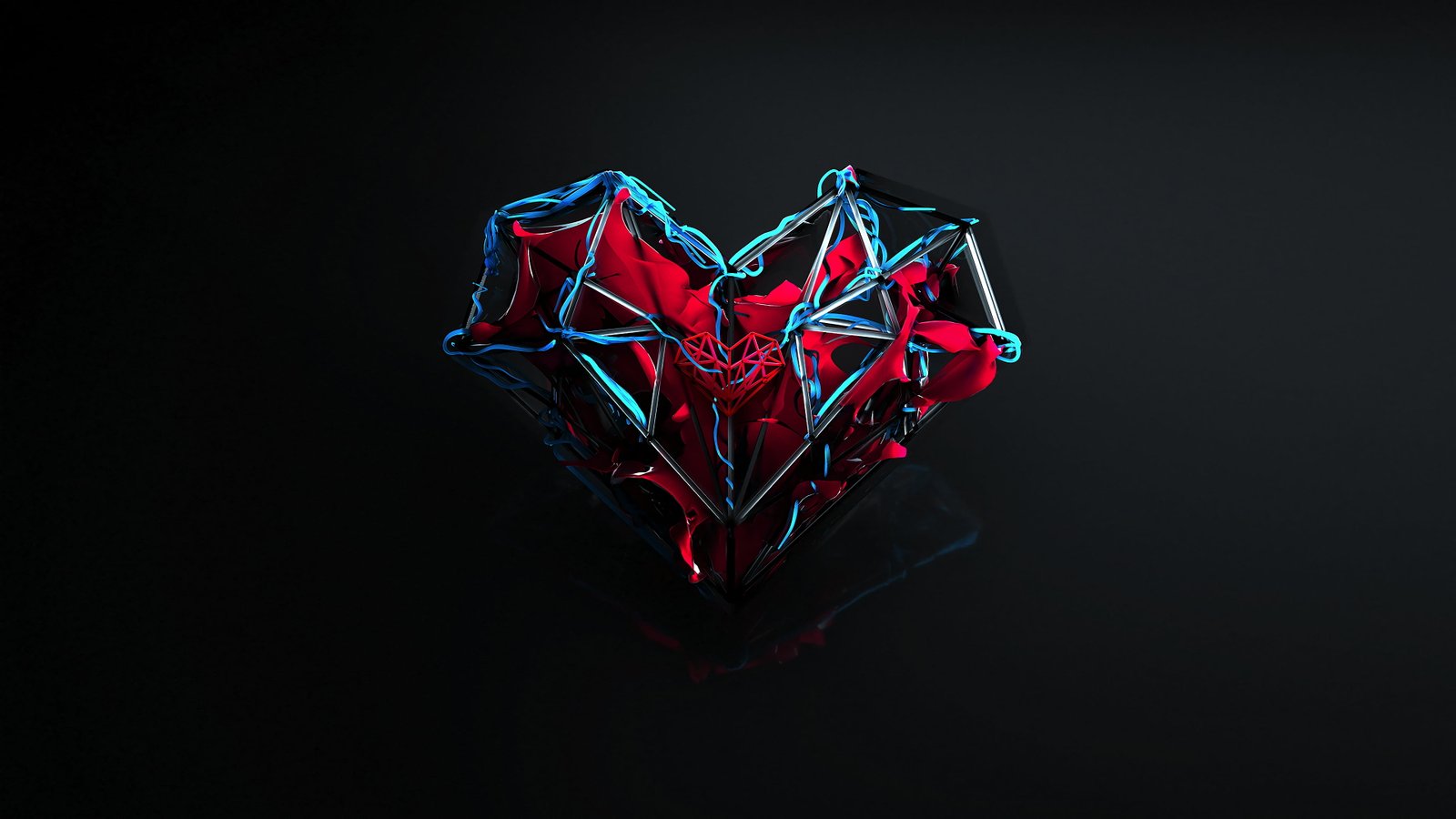 digital art artwork illustration abstract heart 2k 4k