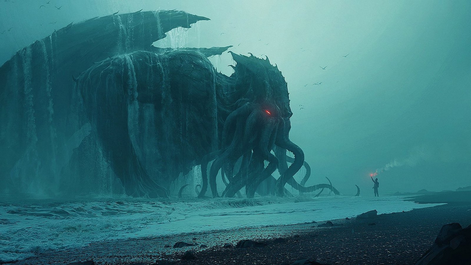 Fantasy Cthulhu Beach Creature Sea Monster 29 2k