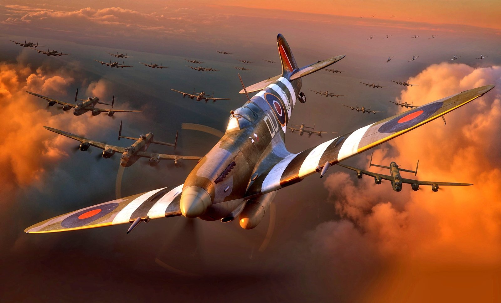 Figure fighter The second World war Supermarine British 2k