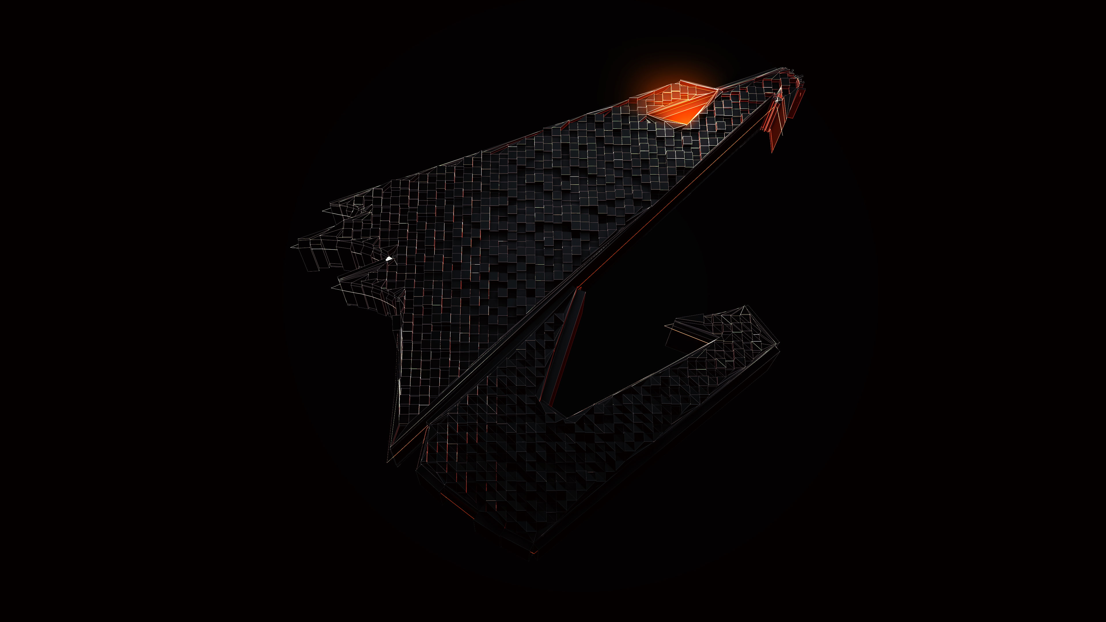 Gigabyte Aorus logo PC gaming technology simple background 2k 4k