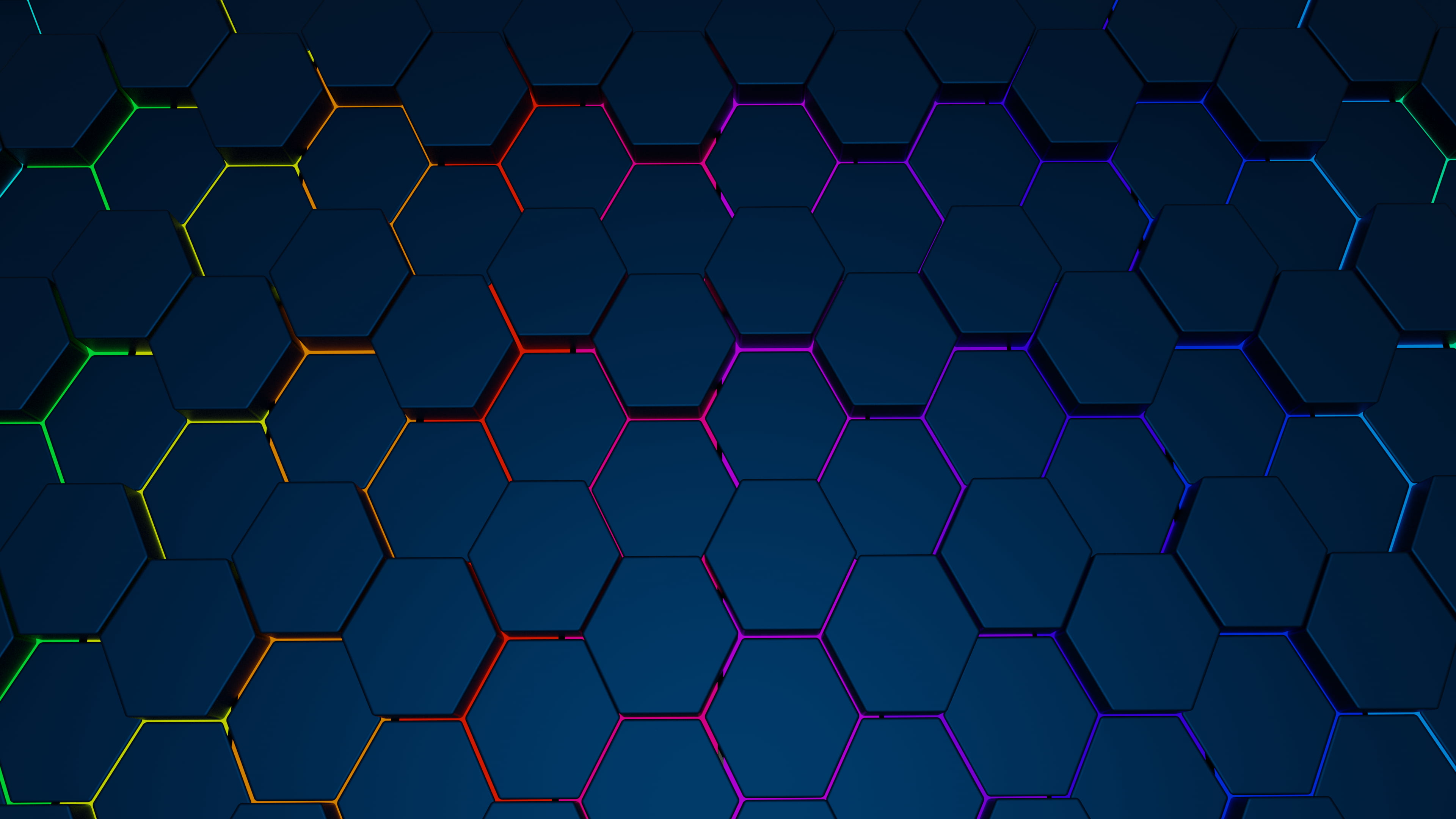 hexagon abstract Abstract glowing digital art texture 2k 4k