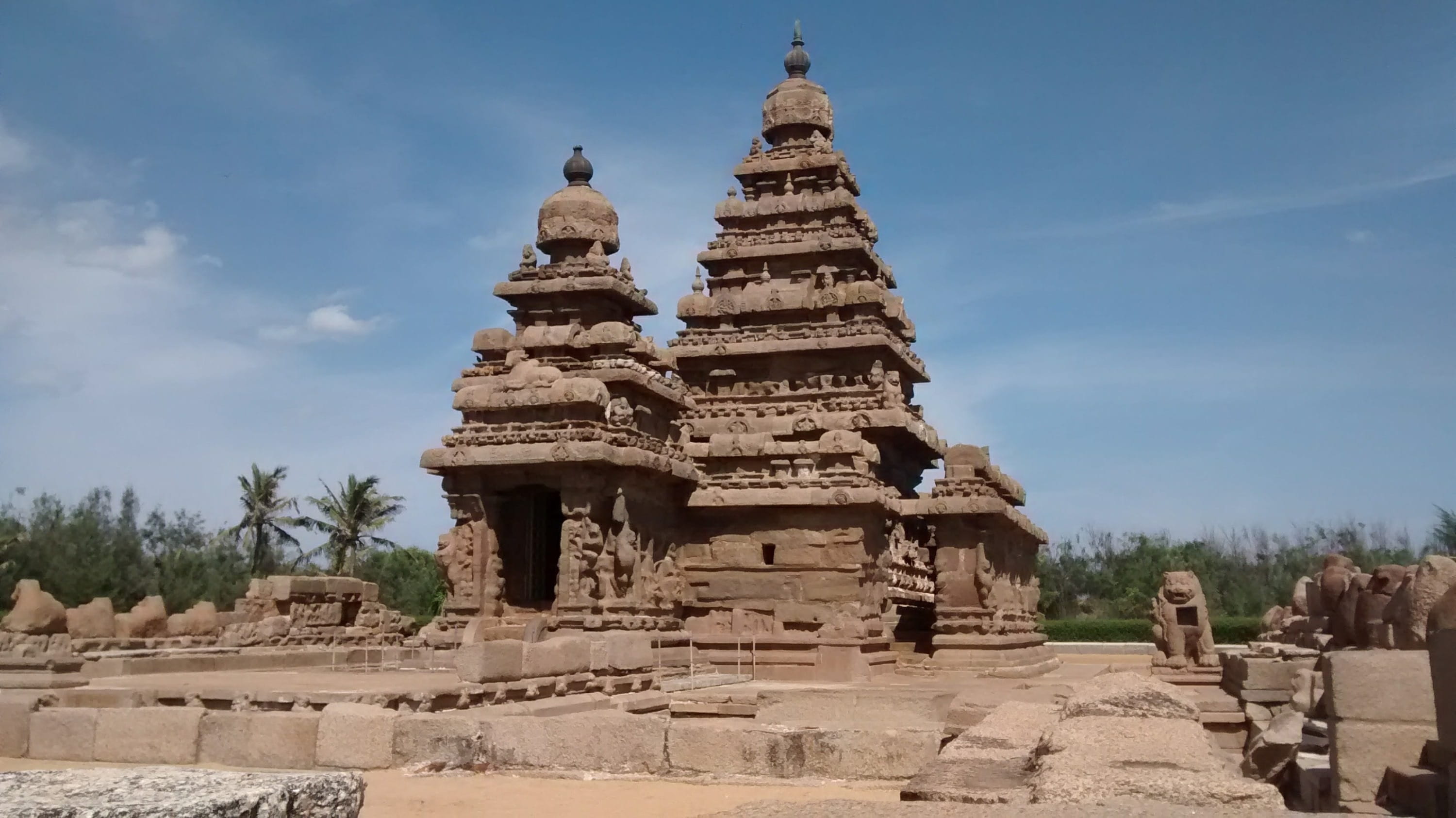 mahabalipuram shore temple beach ancient india province 2k