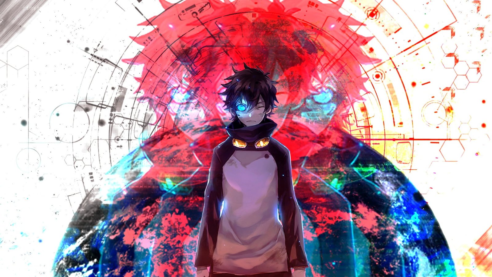 male anime character digital artwork Kekkai Sensen Leonardo Watch 2k