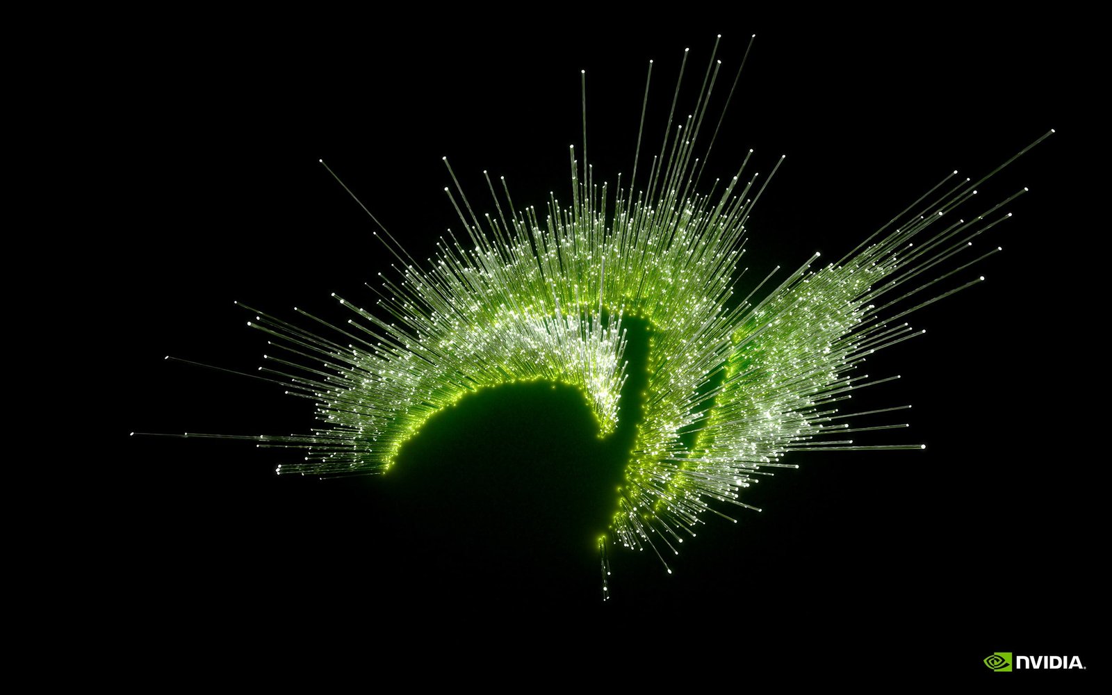 Nvidia logo digital wallpaper GPUs computer PC gaming Optic fiber 2k
