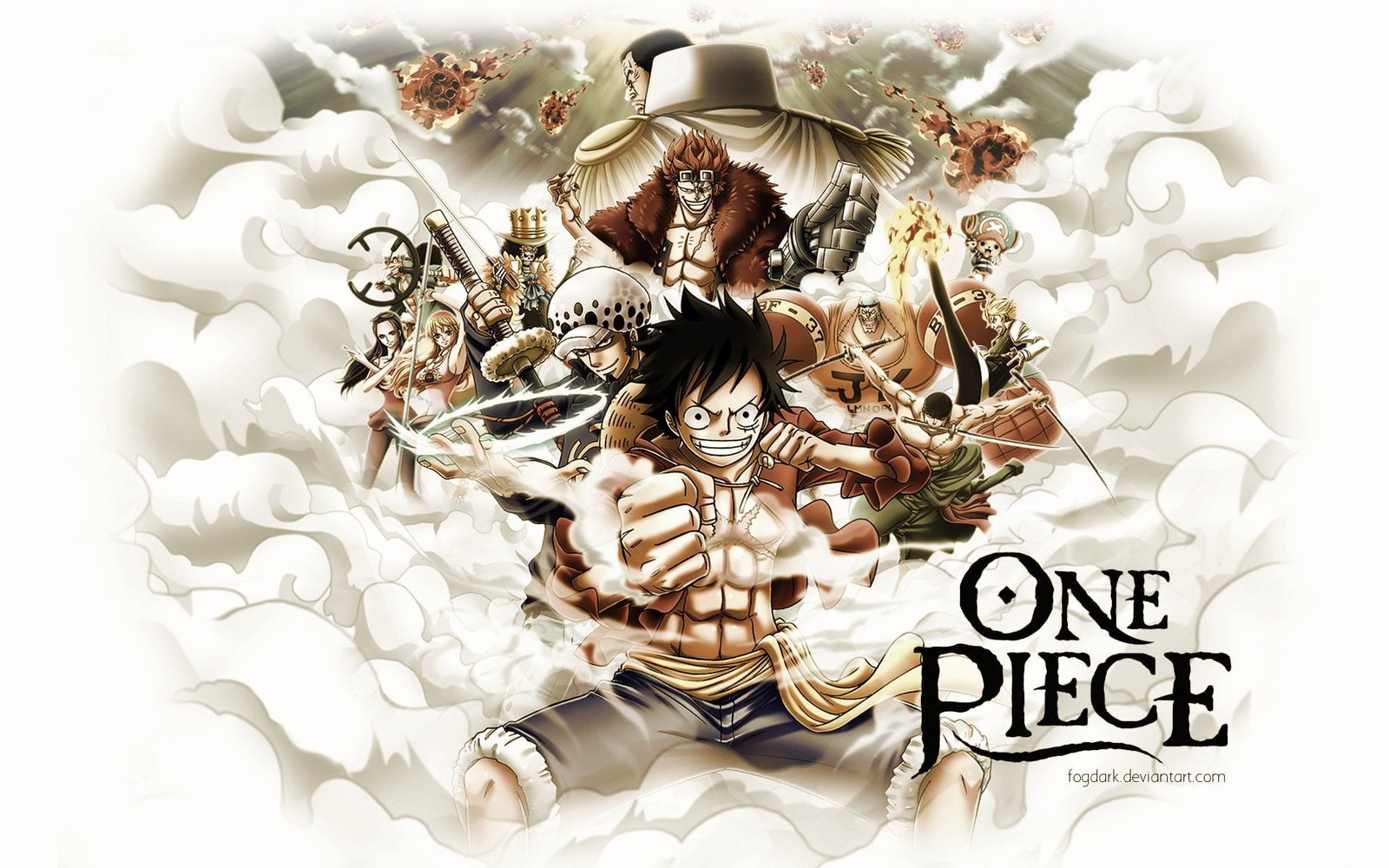 One Piece digital wallpaper Anime Brook Franky 2k