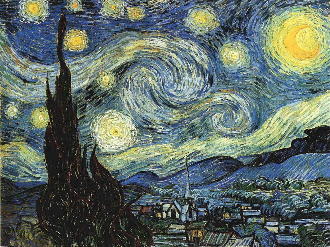 Starry Night by Vincent Van Gogh painting The classic art