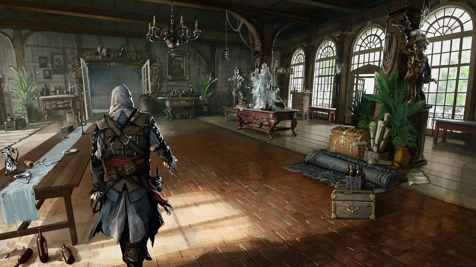 Witcher Geralt of Rivia Art Assassin's Creed Black Flag Edward Kenway 2k