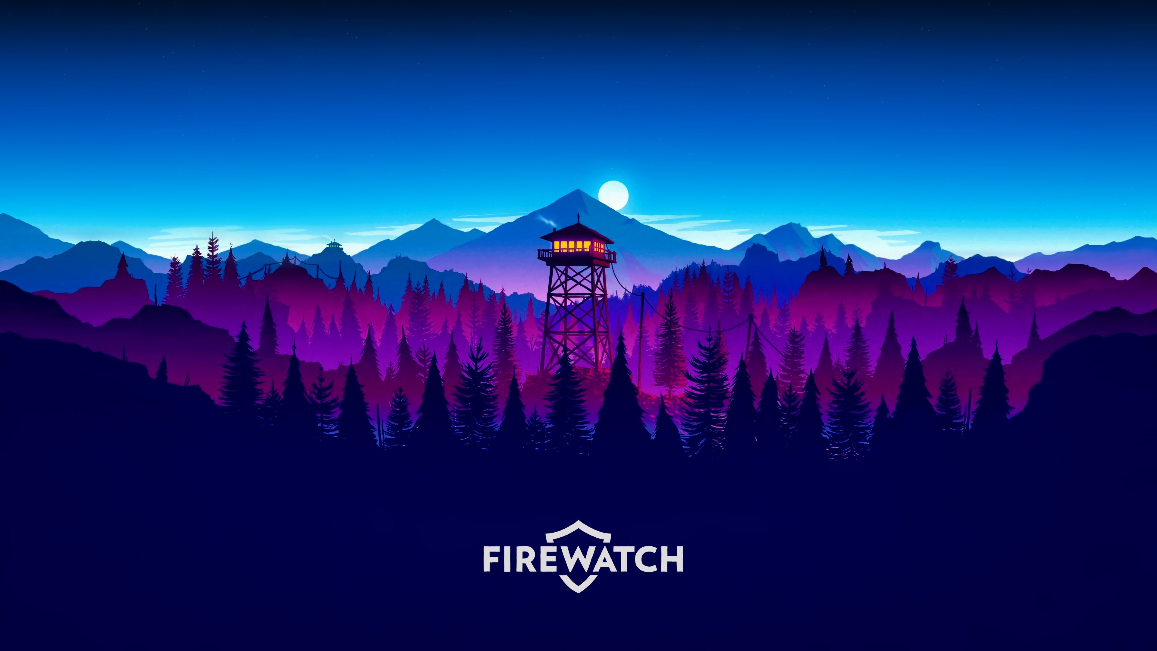 artwork digital art Firewatch forest Gamer illustration 2k 4k