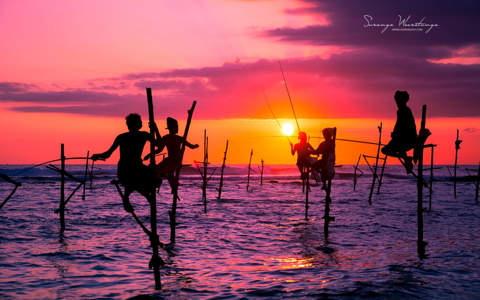 Beach Fishing Sri Lanka wallpaper five person sitting on stick near body of water 2k