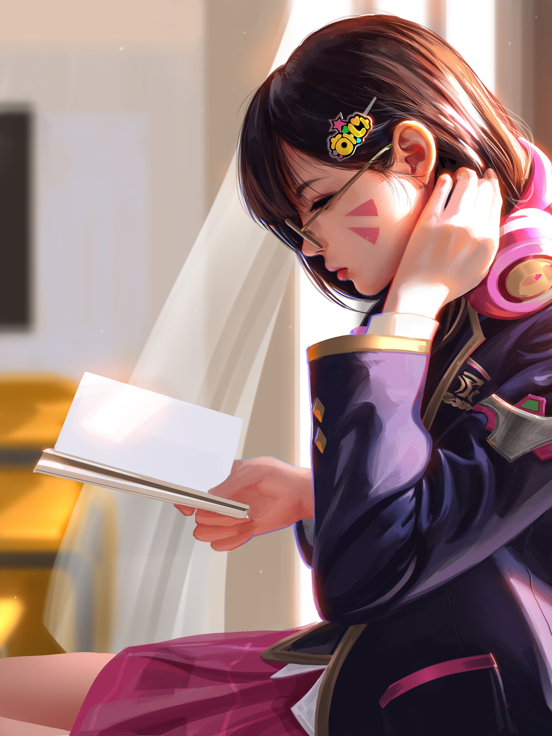 D Va Overwatch video games game characters fan art 2k