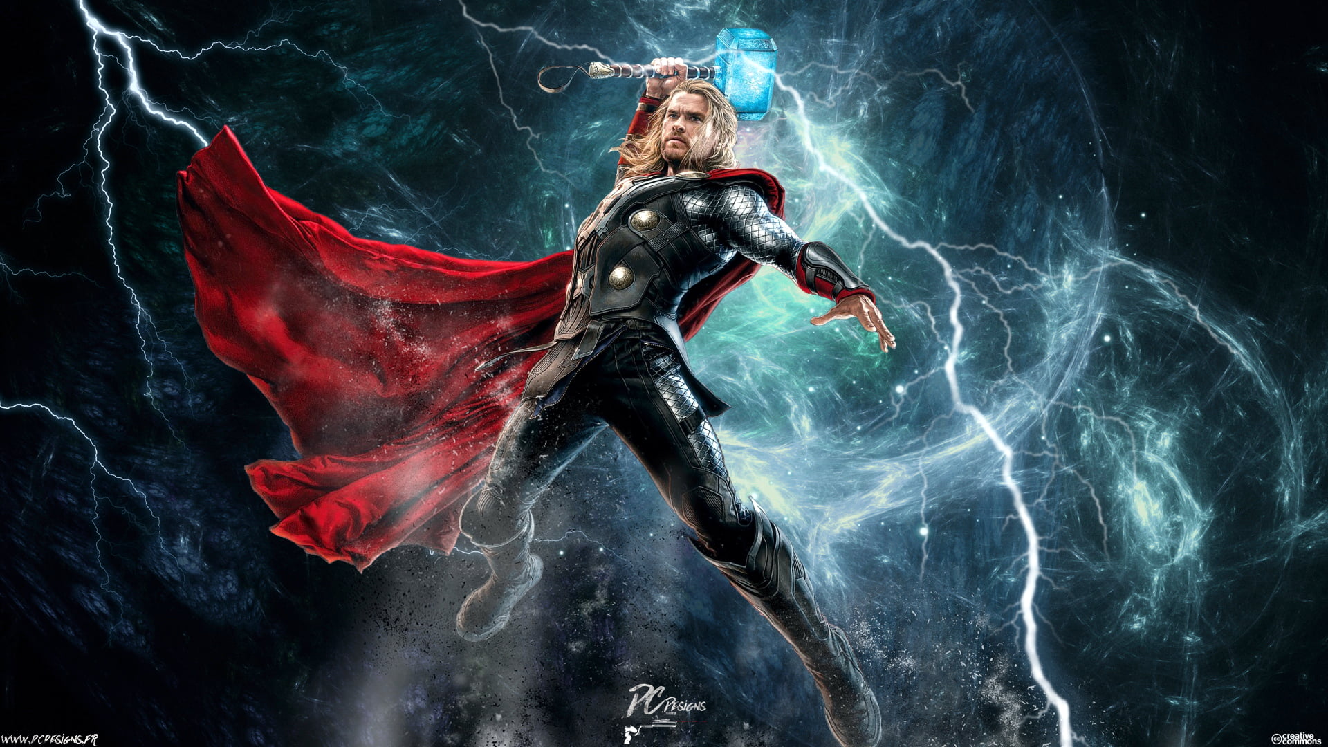 Marvel Thor digital wallpaper Chris Hemsworth Comics 2k