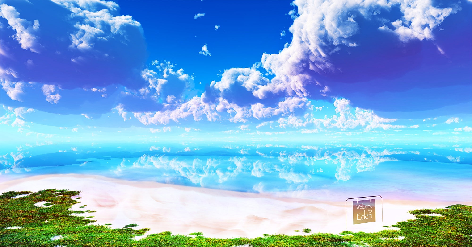nature beach Eden brightness water sky cloud sea 2k