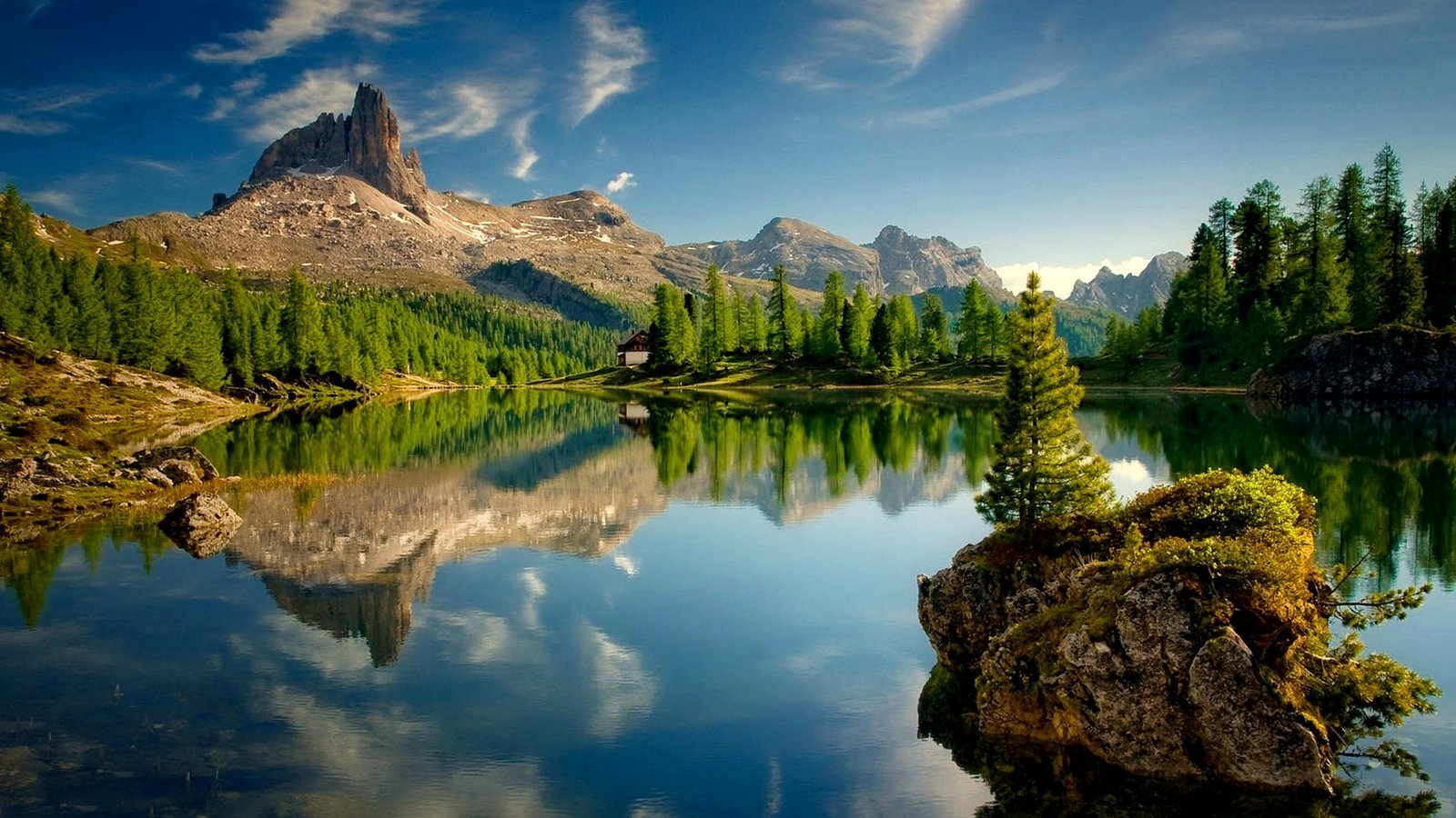 nature landscape water sky travel lake tree mountain 2k