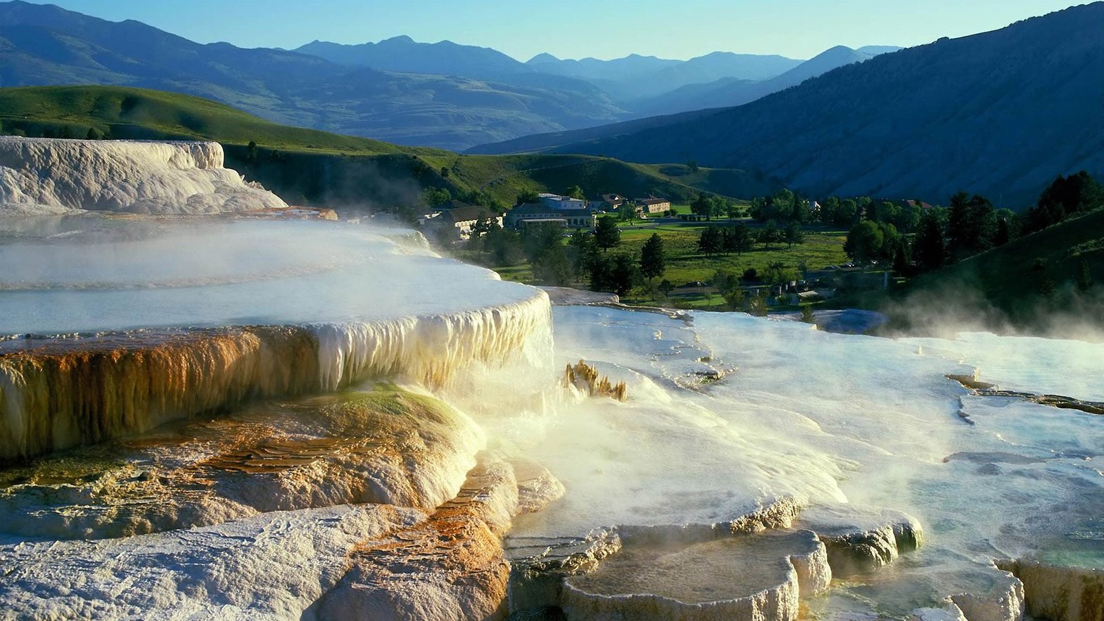 nature valley waterfall landscape canyon mountain river 2k