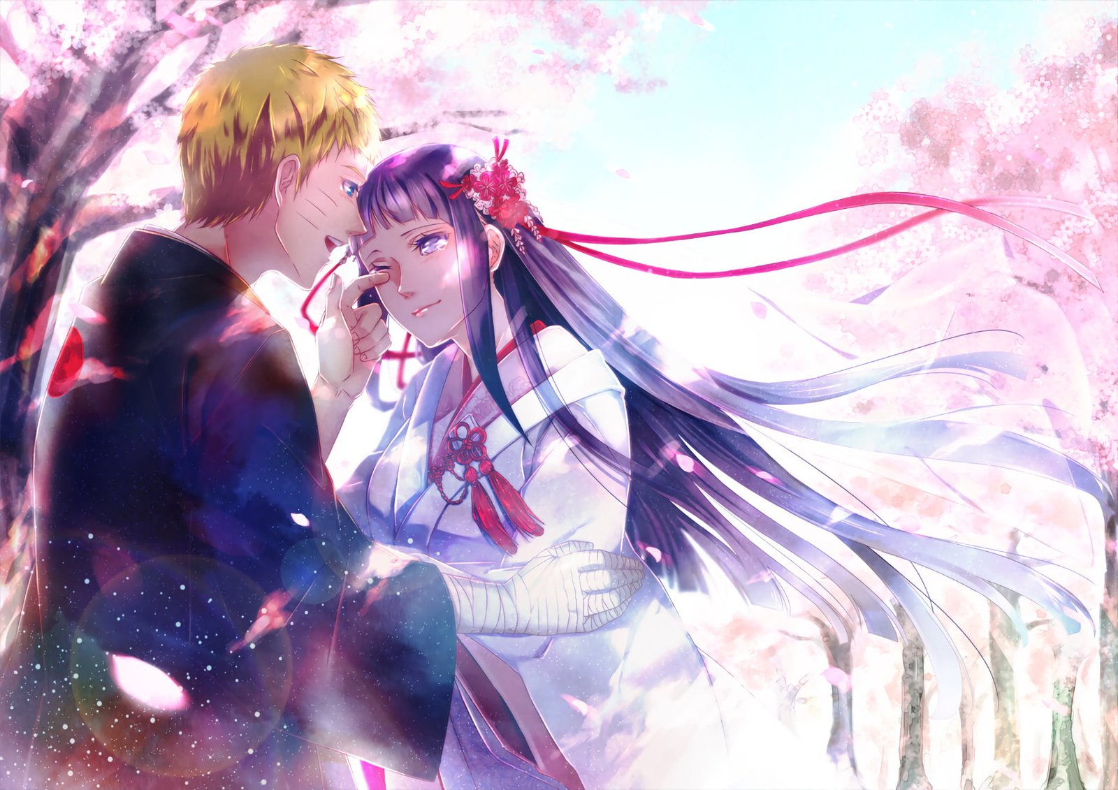 purple haired female anime character Naruto Hinata Hy ga Uzumaki 2k
