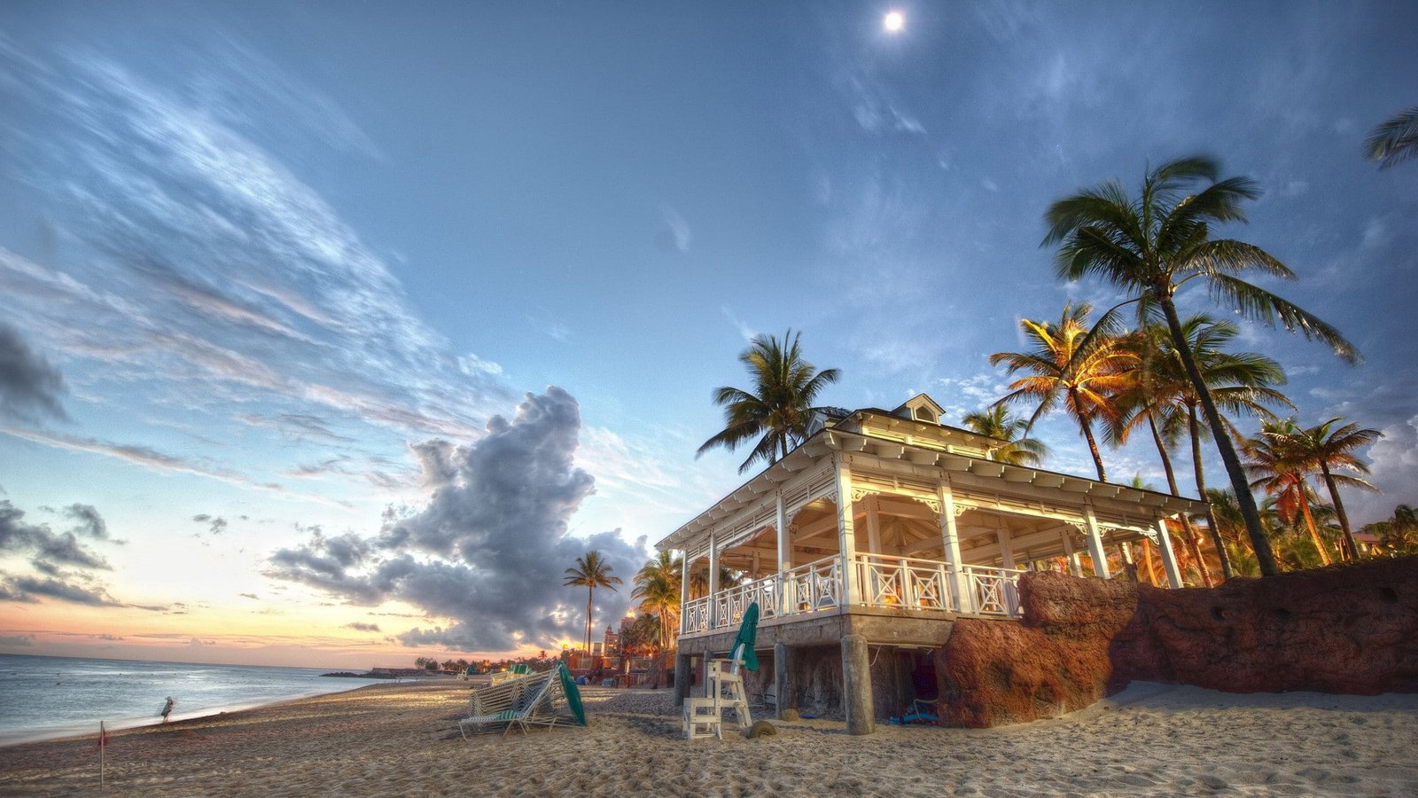 sky house beach palm trees 2k