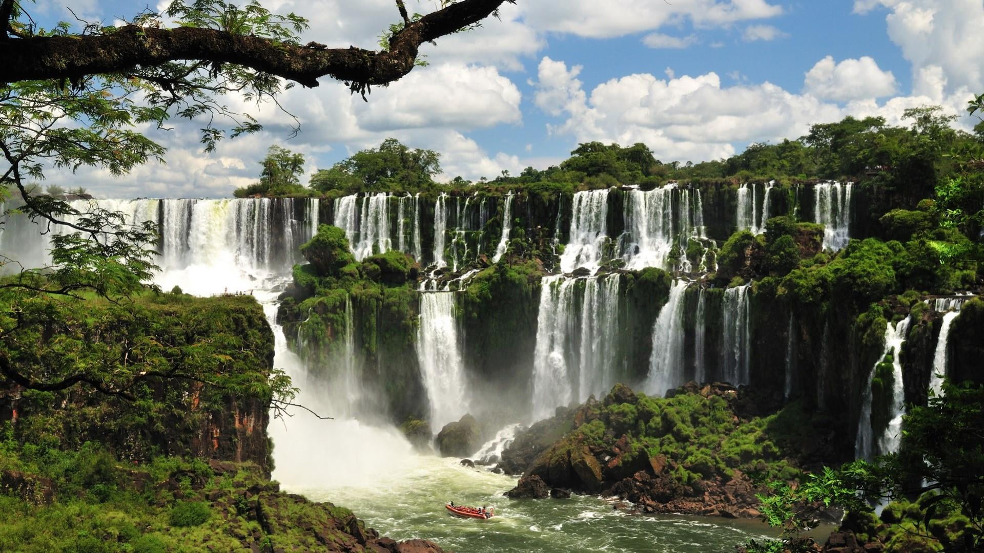 waterfall nature iguazu falls reserve national park 2k