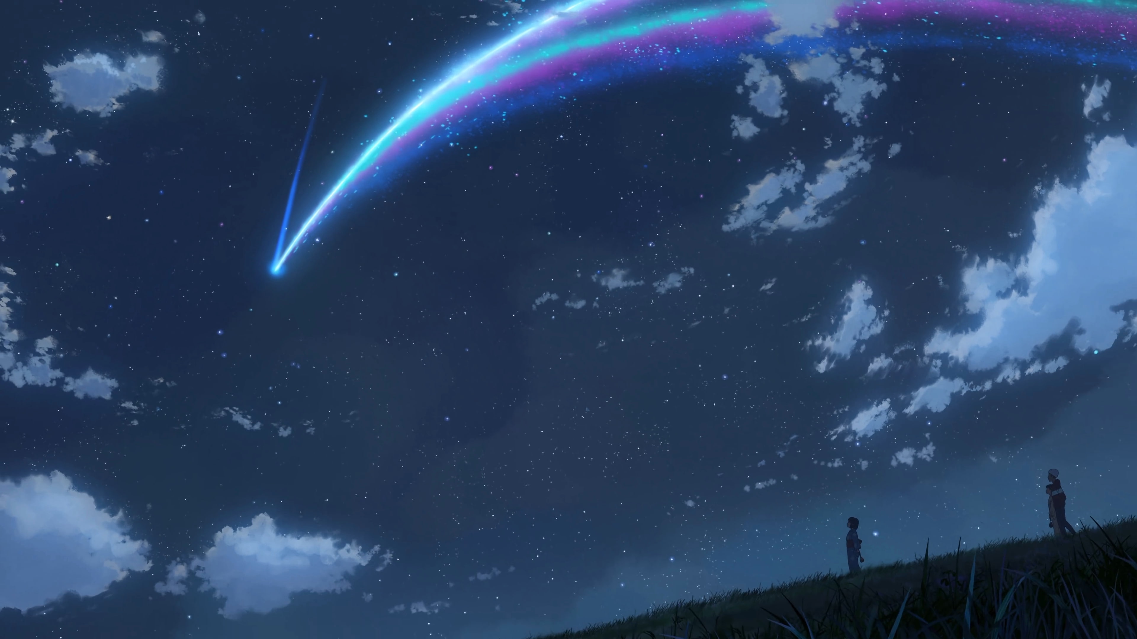 Makoto Shinkai Kimi no Na Wa space sky star astronomy 2k 4k